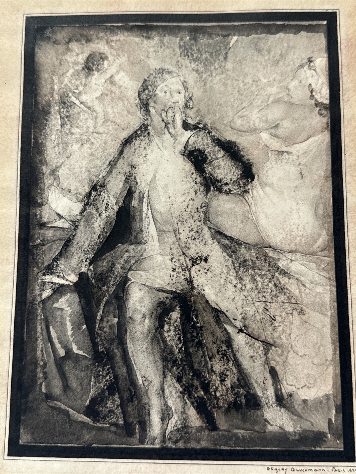 Grigory Gluckmann Painting Antique 1920’s 1929 Paris Portrait Famous Listed Rare