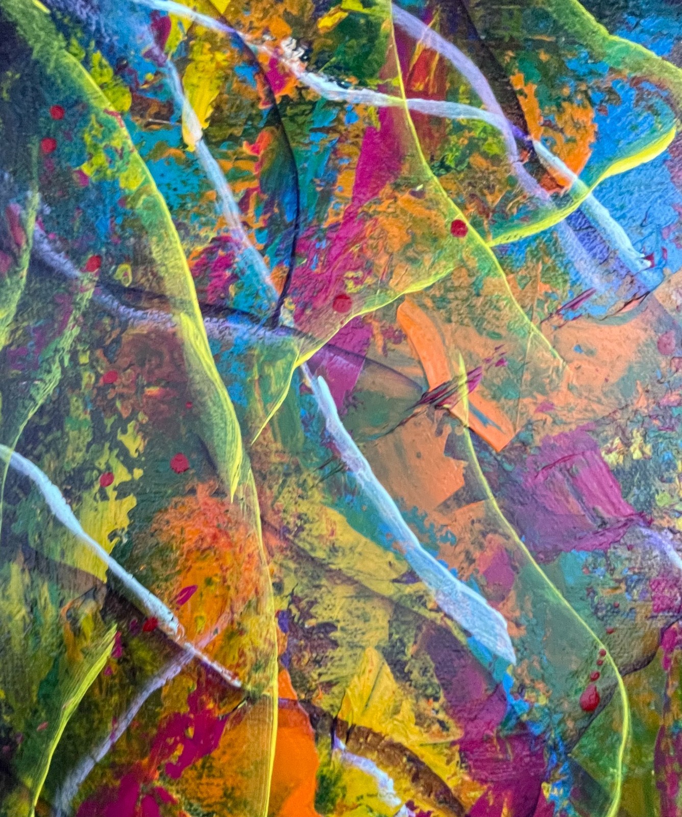 Original Art «Justify» 11×14 Canvas Expressionism Abstract Design Home Art