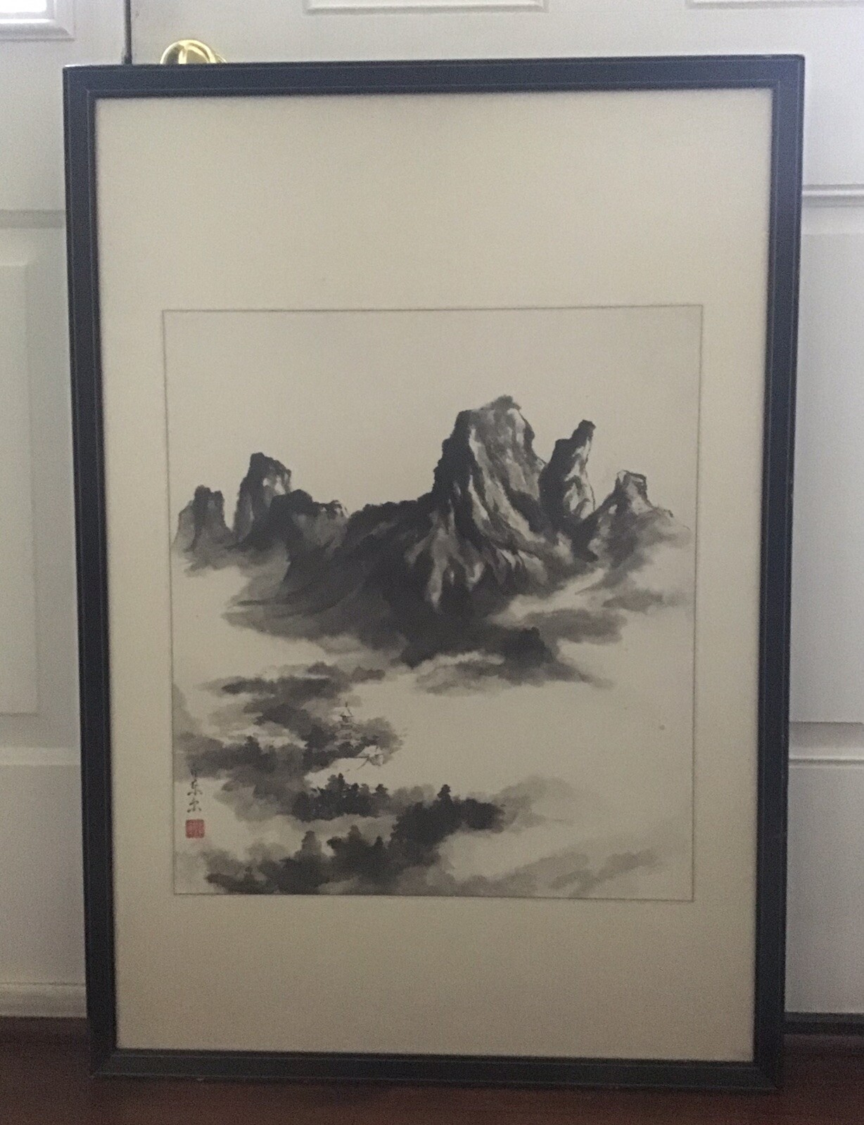 XL Chinese Style Water Color/ink By Billy Price Carroll, Provenance, 1969