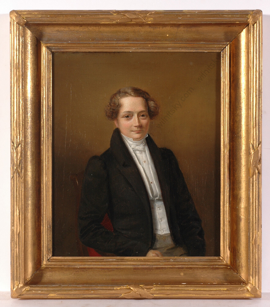«Portrait of a young gentleman» Swiss School, oil on canvas, ca.1820 (m)