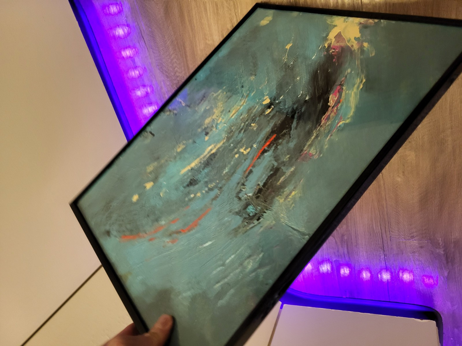 Beautiful Original Abstract ACTYLIC ON CANVAS board Modern Contemporary Art