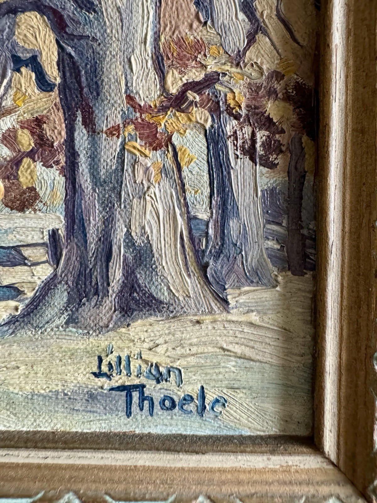 LILLIAN THOELE (1894 – 1971) Mini PAINTING 5.75 X 5.75 St Louis Missouri