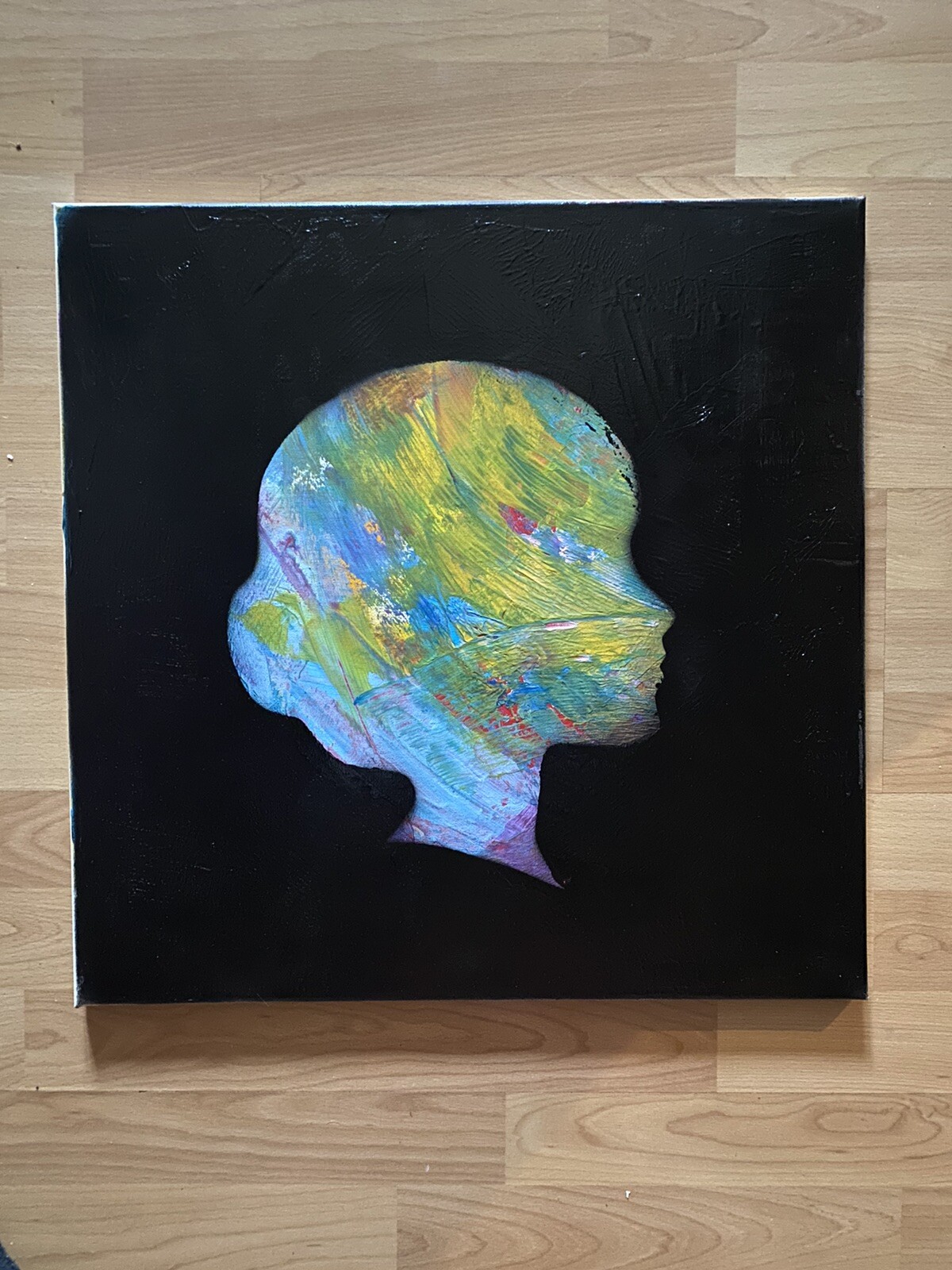 Female Modern Abstract Painting Colourful Artwork On Canvas Abstract Art Woman