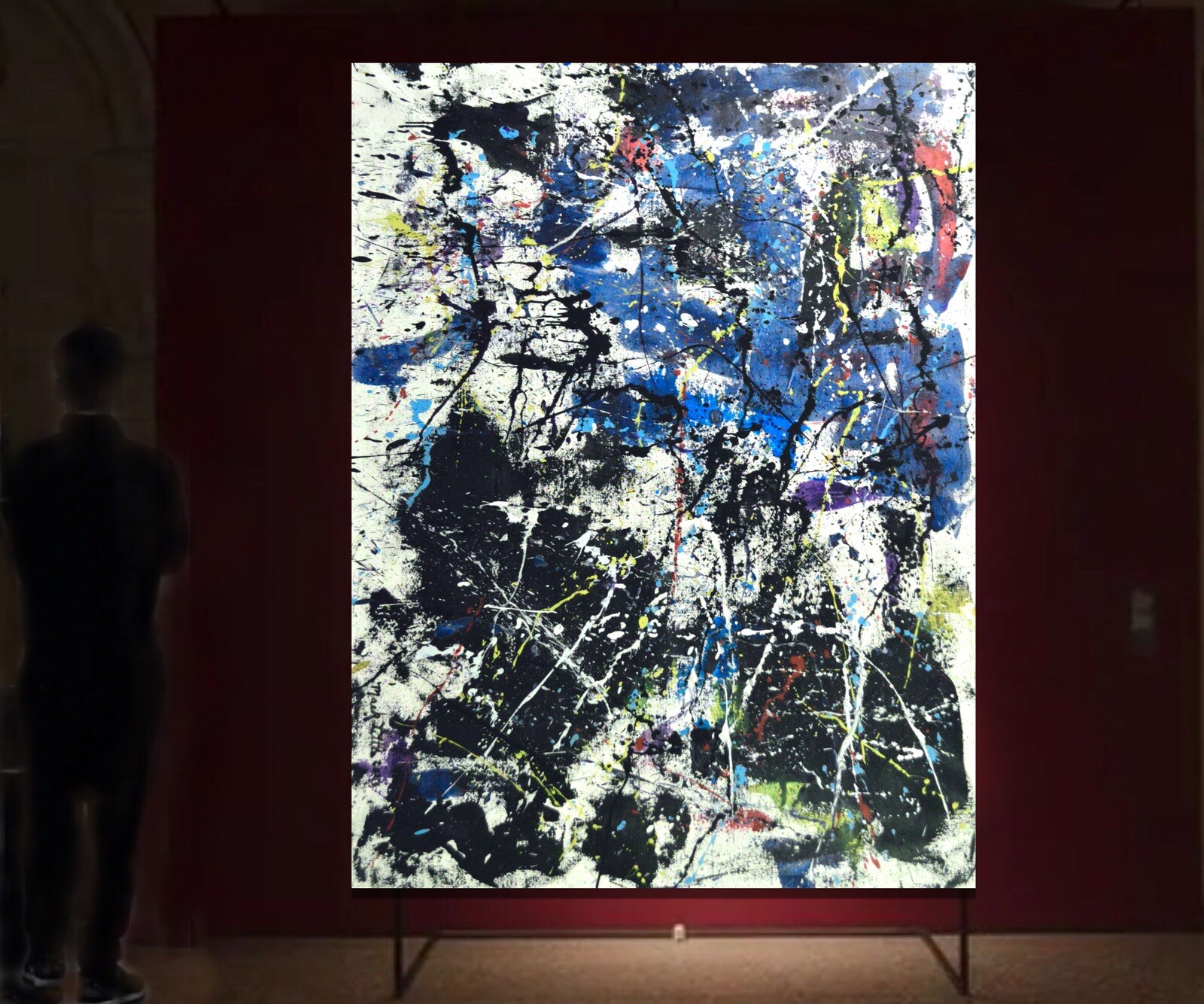 Pollock/Richter style￼ Profession￼al Painting 81” X 62”(6ft 9in)Abstract Modern