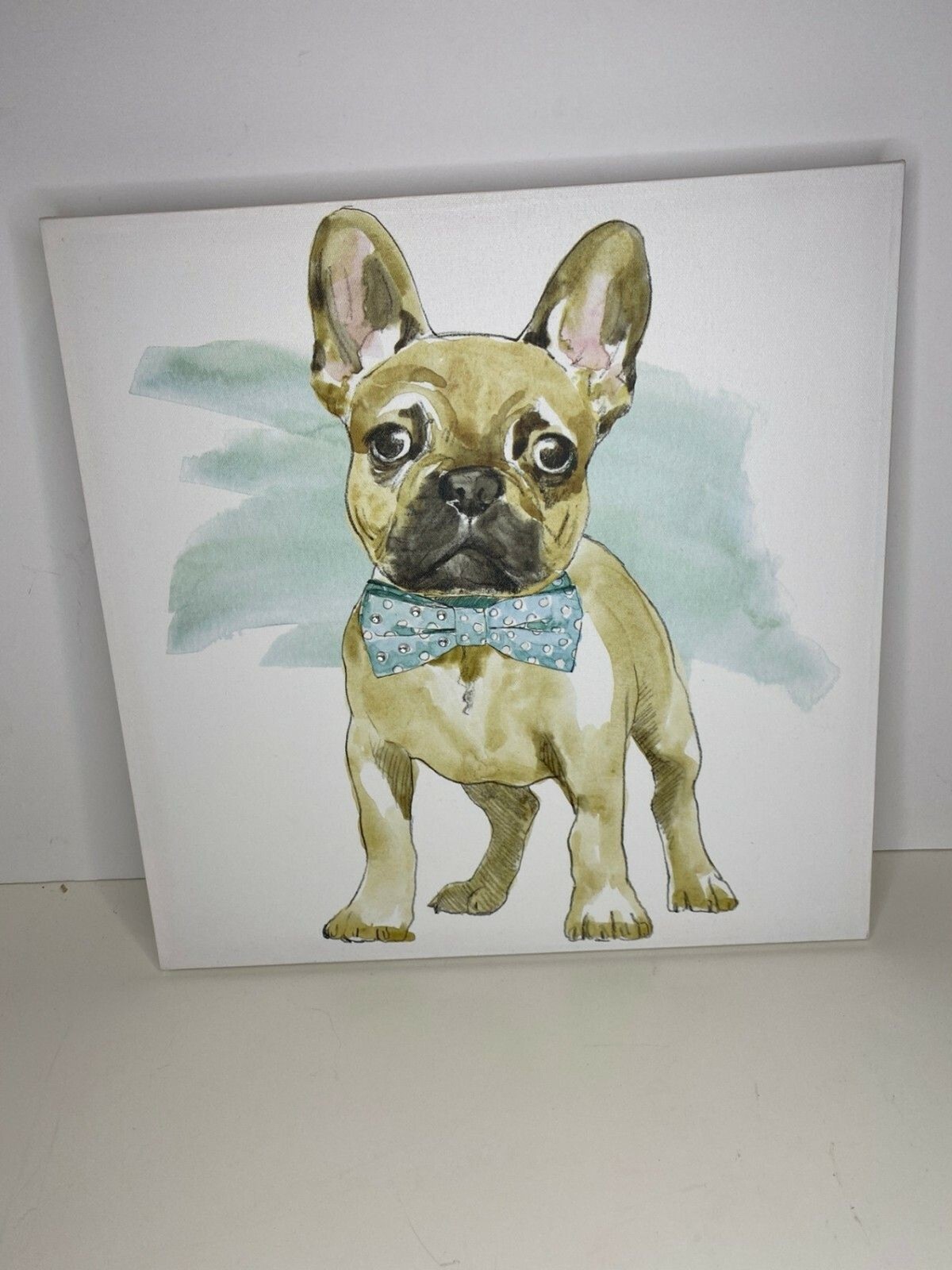 Beth Grove Glamour Pups French Bulldog Canvas Art Print 15×15 Trademark Fine Art