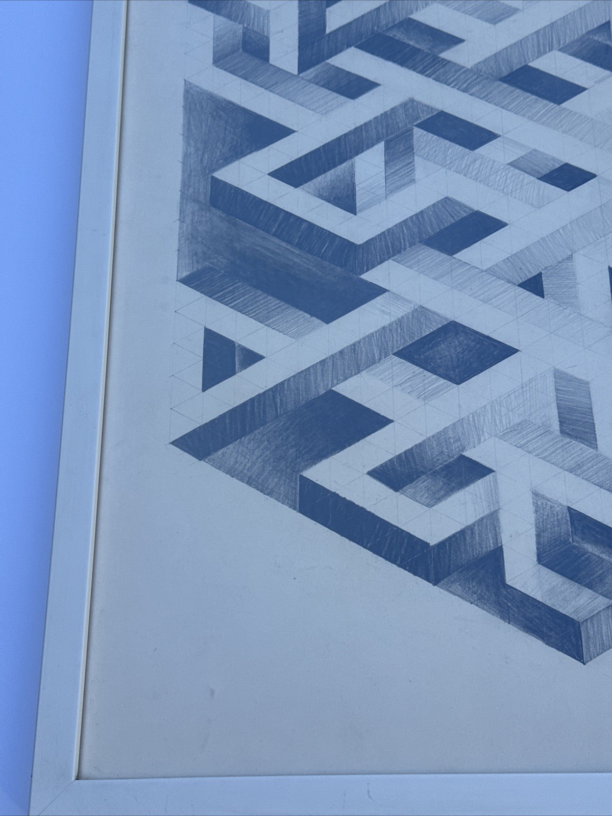 ABSTRACT DRAWING 1970 PROFESSOR LUBENSKY POP MODERNIST CHICAGO KANSAS GEOMETRIC