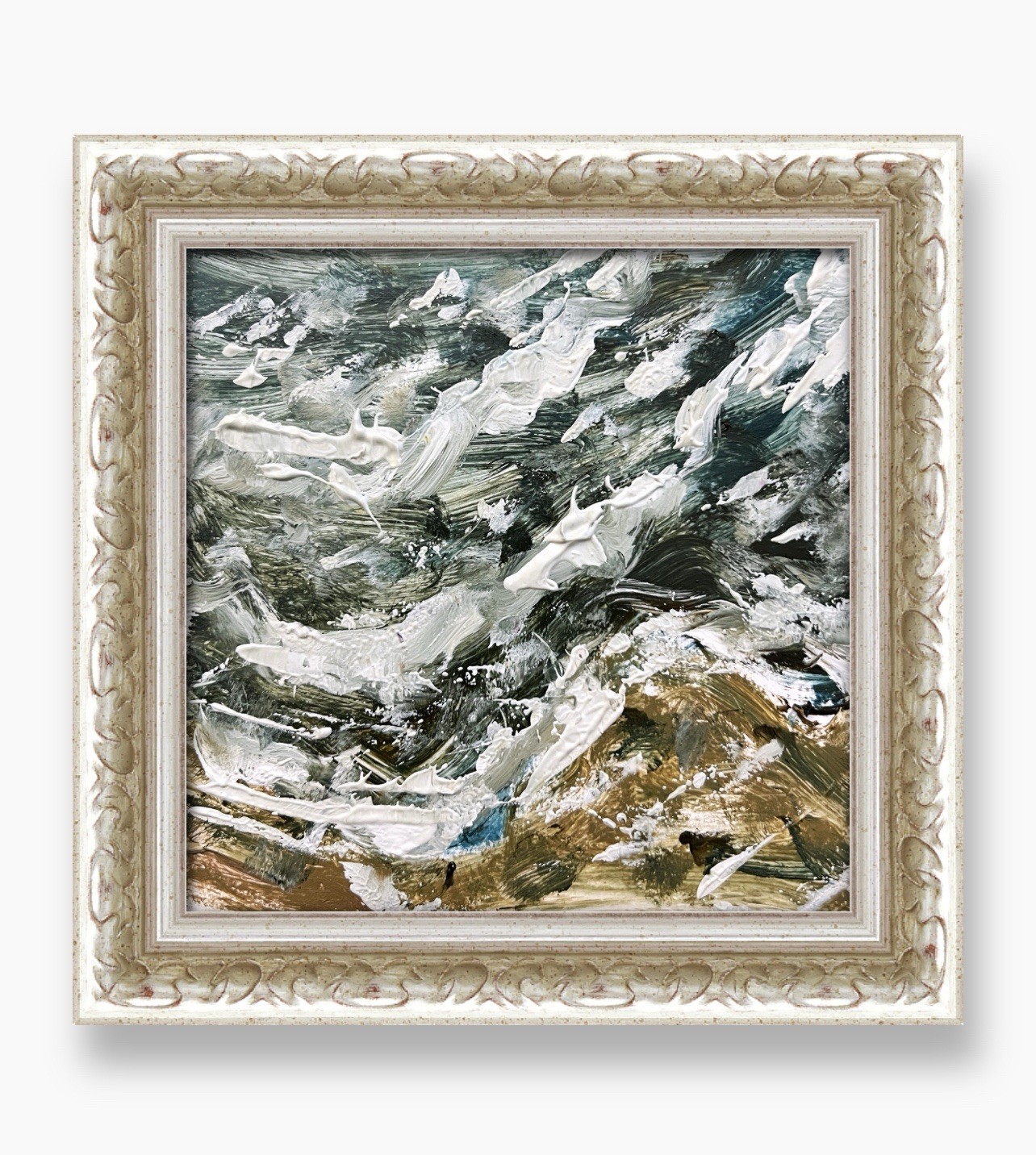 Outer Banks NC Ocean Expressive Art • Textured Seascape • Beach House Wall Decor