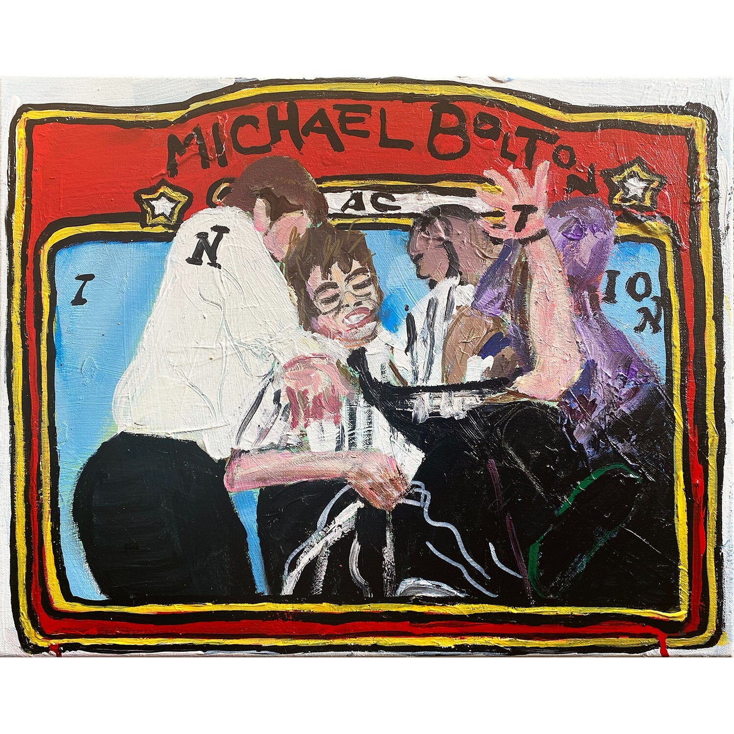 Michael Bolton – Acrylic on Canvas 16x20in @elsantosworld Sergio Santos