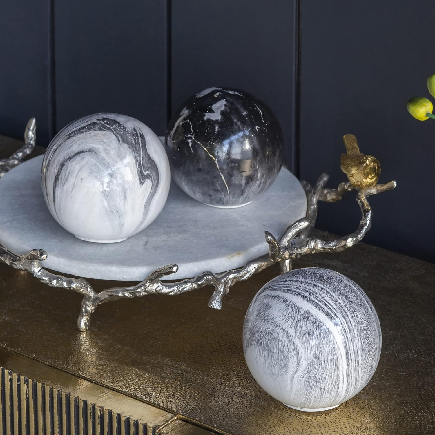 A&B Home Decorative Balls – Decorative Orbs for Bowls Vases Table Centerpiece De