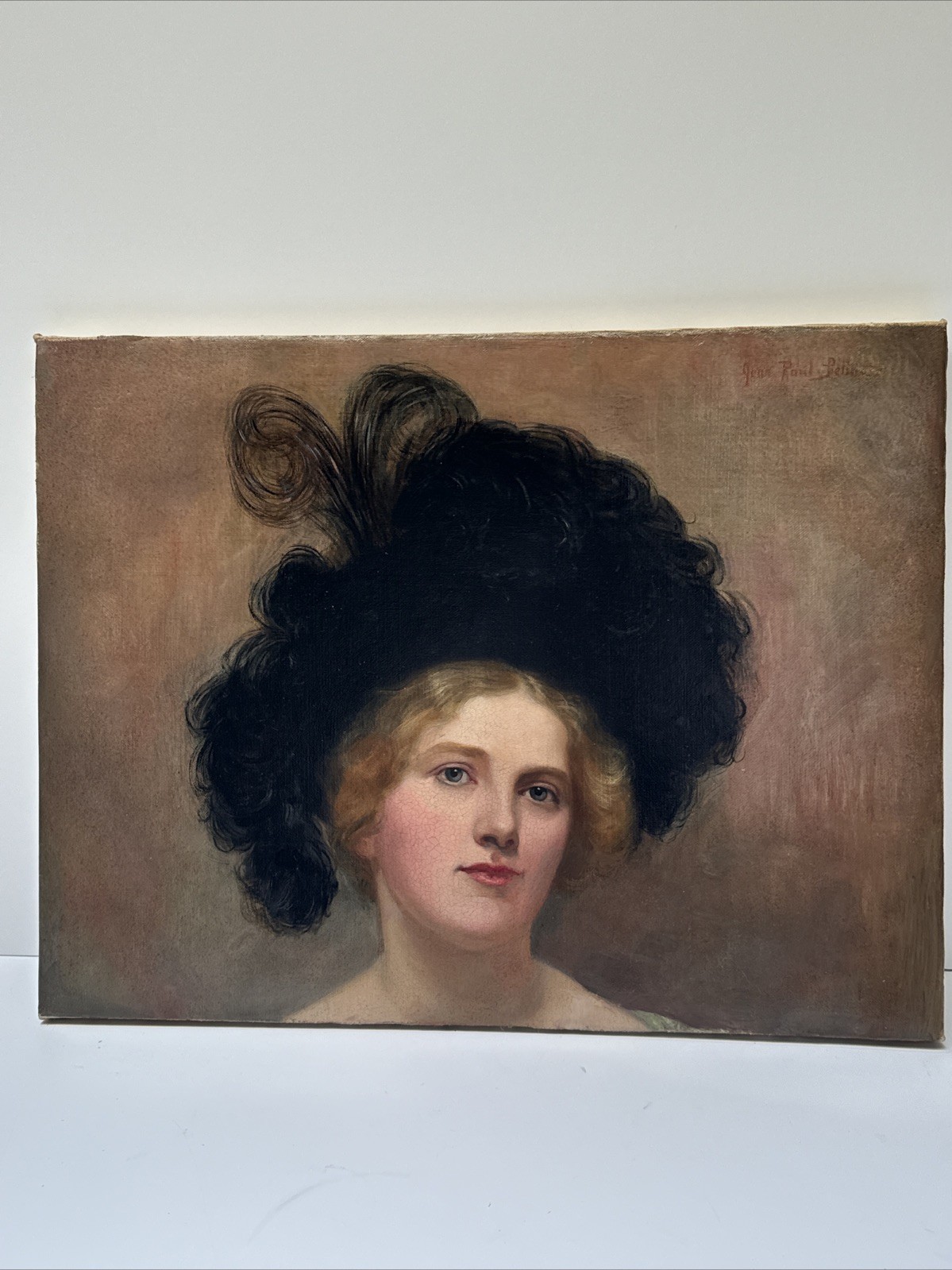 JEAN PAUL SELINGER PAINTING PRETTY WOMAN FEMALE MODEL LISTED FAMOUS ANTIQUE OIL