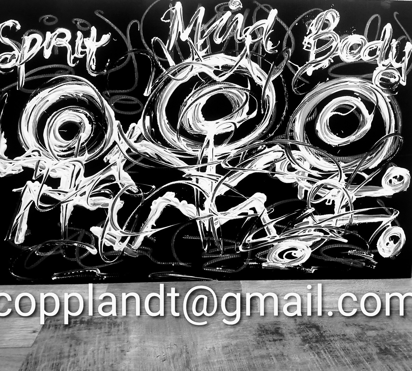 Trey Coppland, Mind Body Spirit Abstract Acrylic, Cardboard, 20×30 in, 2026, Si…