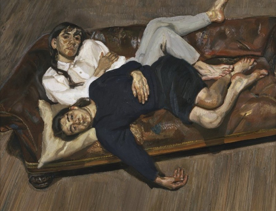 Lucian Freud(Handmade) Signed Oil Painting on Canvas 16×24 in Expressionism ..