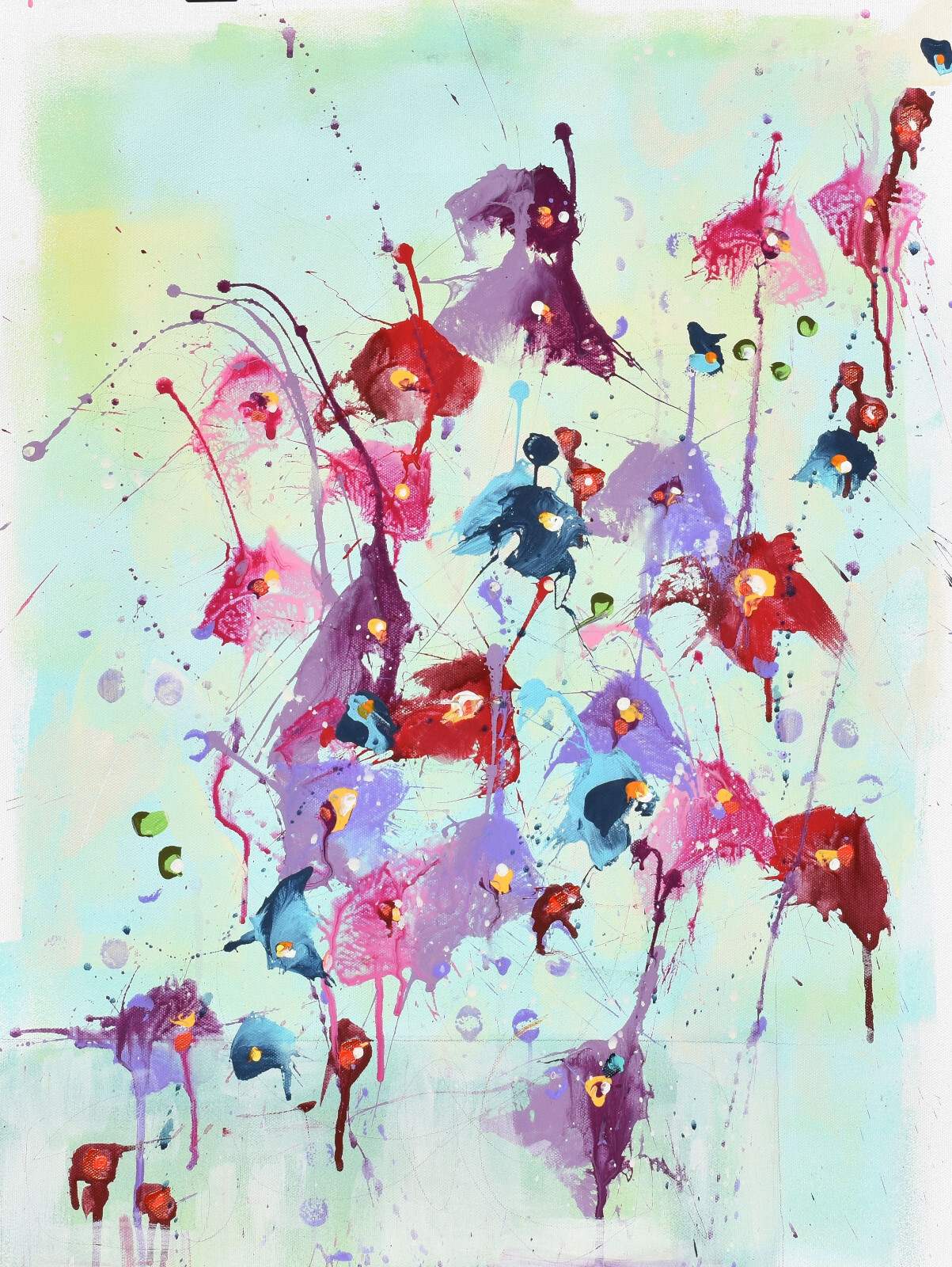 Solstice Blossoms – 18 x 24 IN / 46 x 61 CM – Abstract Floral Painting