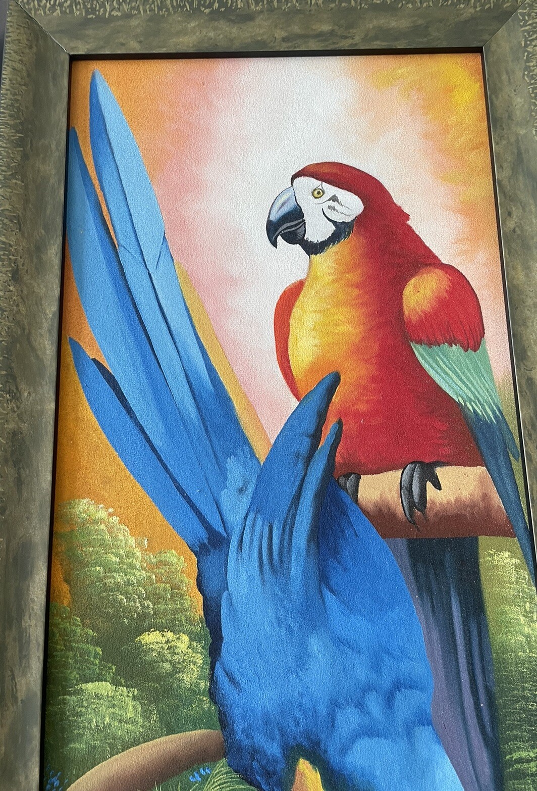 Painting On Canvases Two (2) Handpainted Not A Reprint. Tropical Exotic