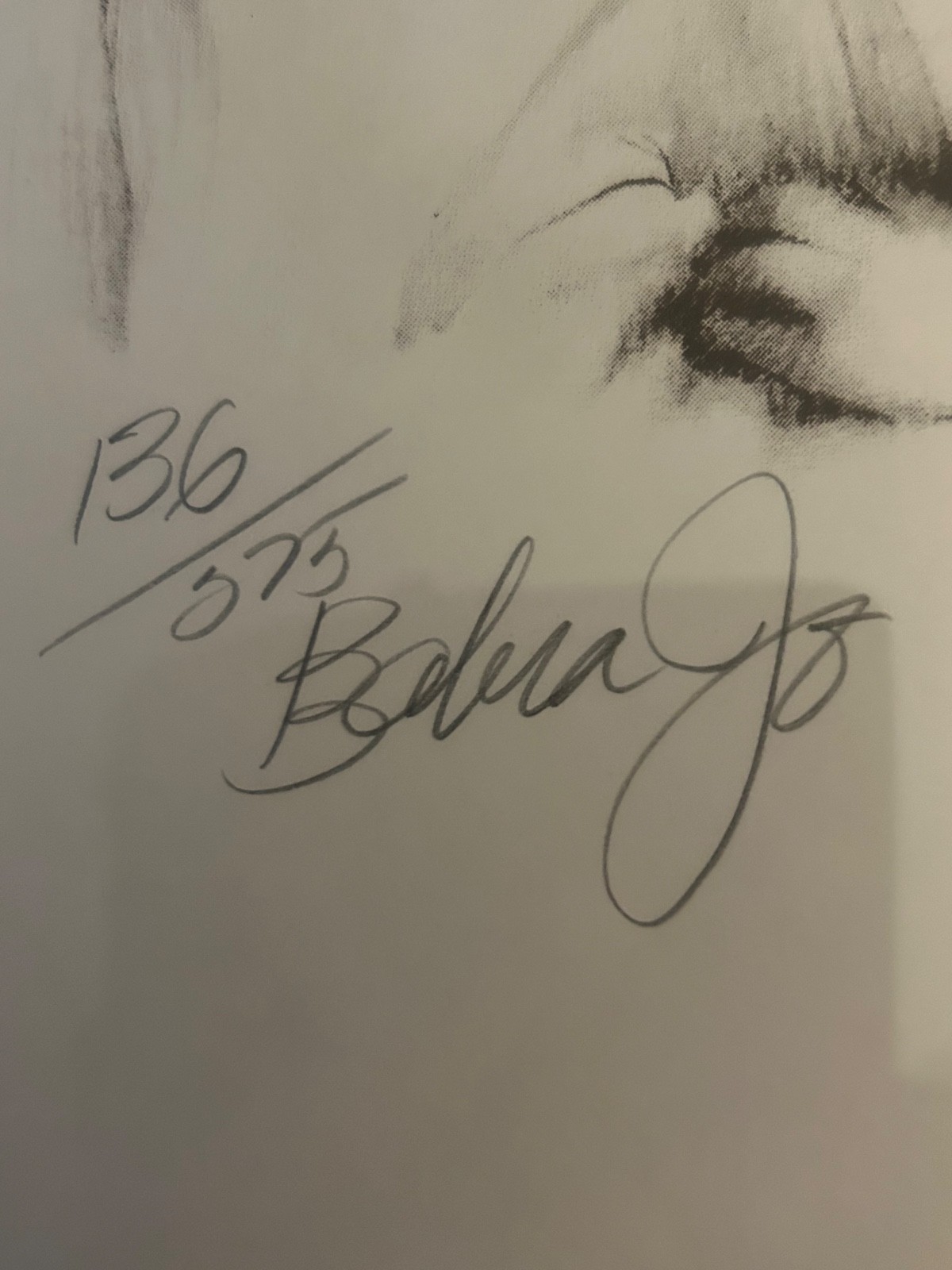 HAND SIGNED Barbara Jo «Caress» Serigraph – Limited Edition #136/375 w/ COA