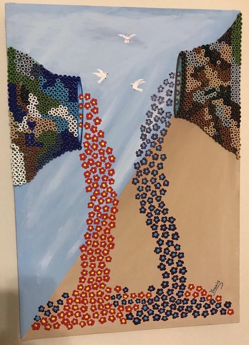 Original Mixed Media Painting The giveness of the earth and sky