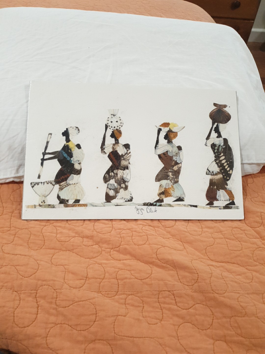 Central African Republic Butterfly Art Jinja Oduka Signed A Scenes Product