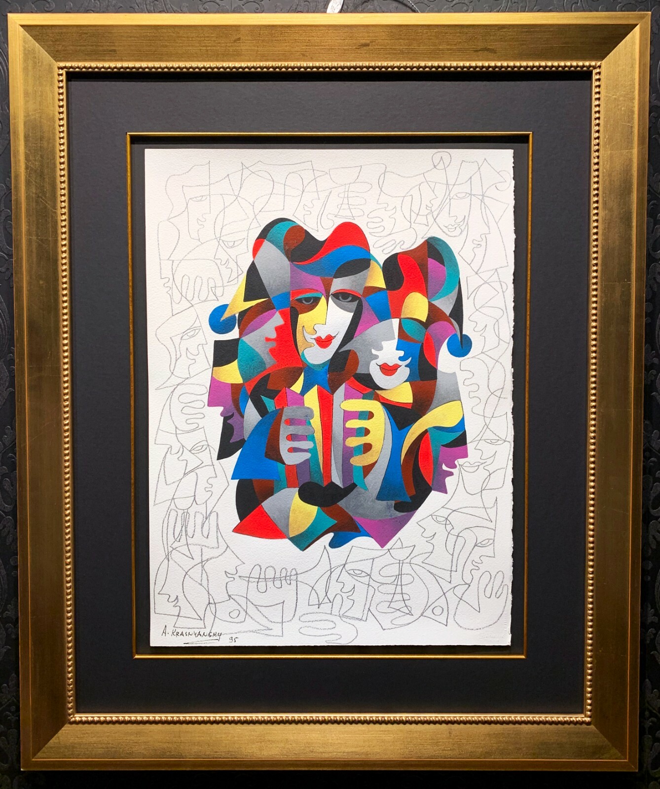 ANATOLE KRASNYANSKY Original Painting, Signed, COA, Framed, TRU-VUE