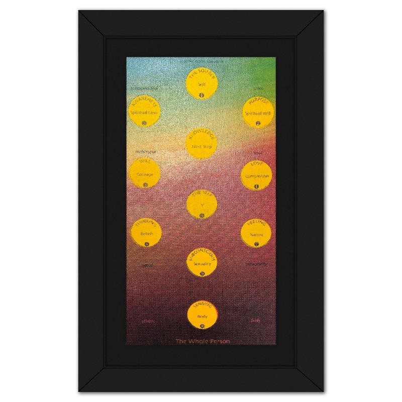 Kaufman (1960-2010), «Kabbalah the Whole Person» Framed Mixed Media Art, 3/50
