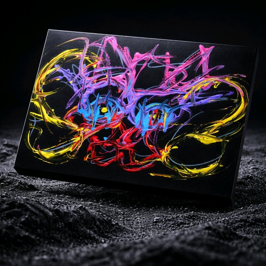 Trey Coppland, Molly Abstract Acrylic Painting, 20+30 in, 2026, Signed