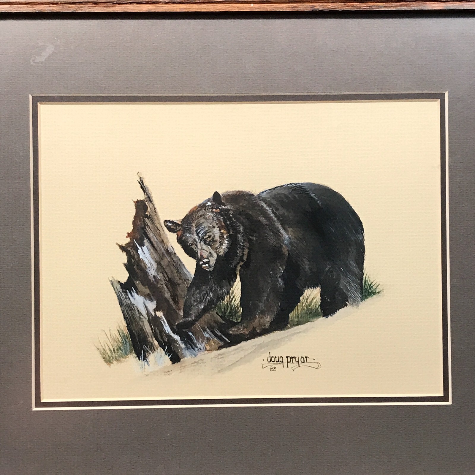 Bear Wildlife Painting by Doug Pryor, signed original