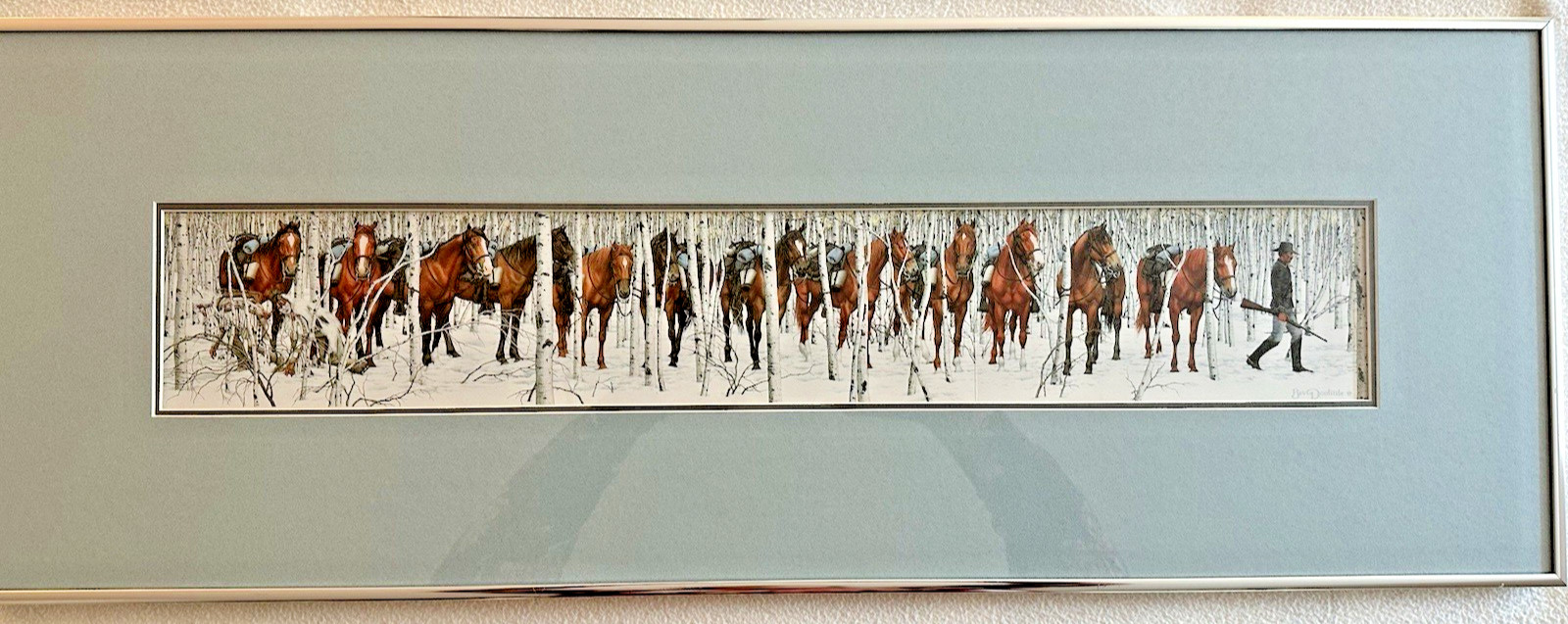 Bev Dolittle Print «Two Indian Horses» 12″x 32″ Limited Edition