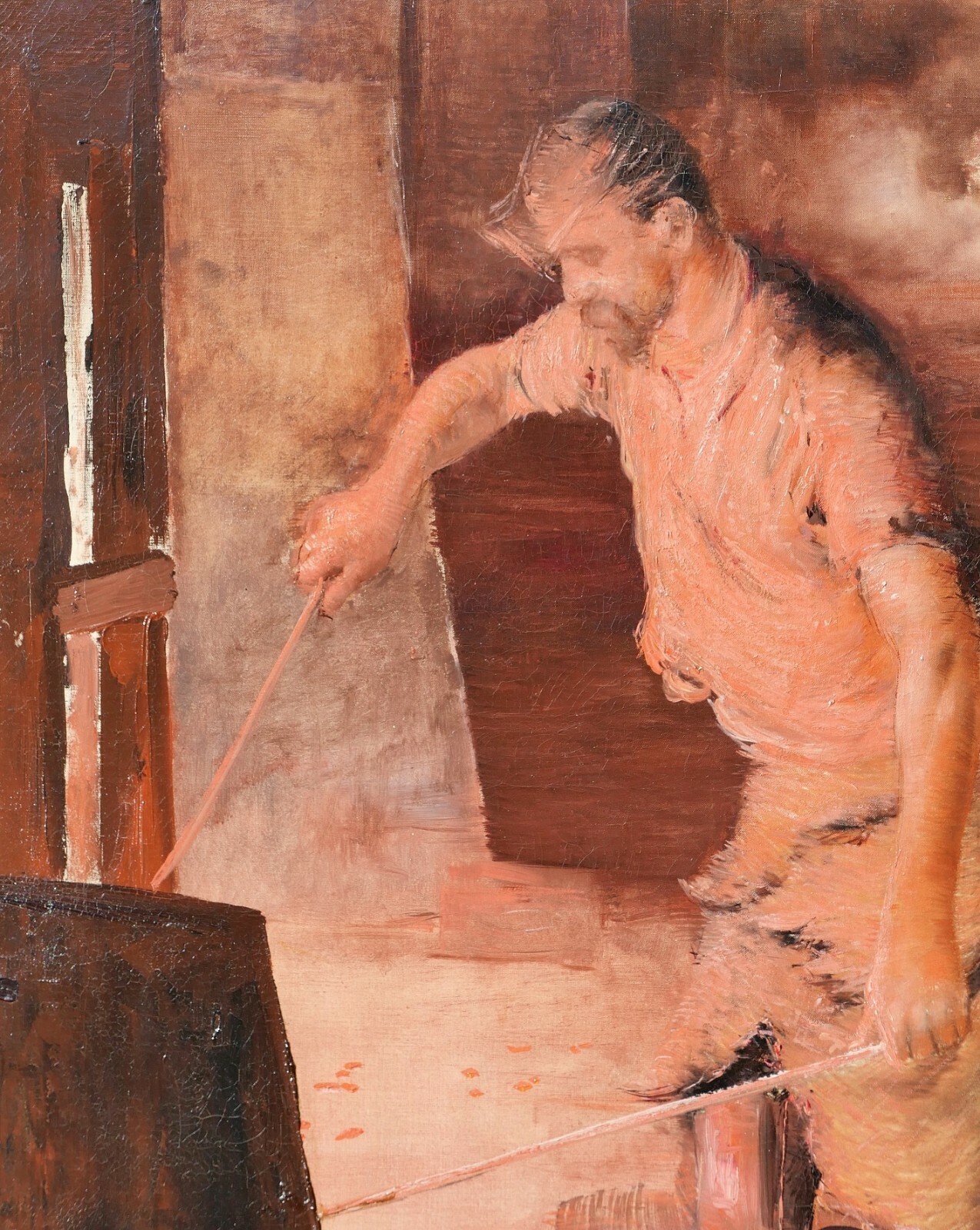 Lucien Jonas, Painting, Industry, Furnace, Foundry, Realism, Worker, Factory