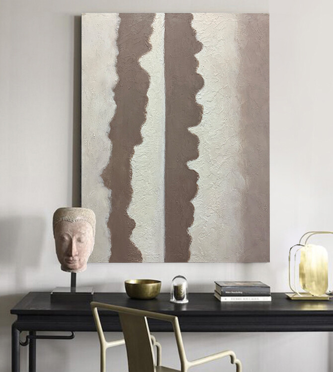 Villa Painting Simple Abstract Painting Vertical Large Single Connection Decor