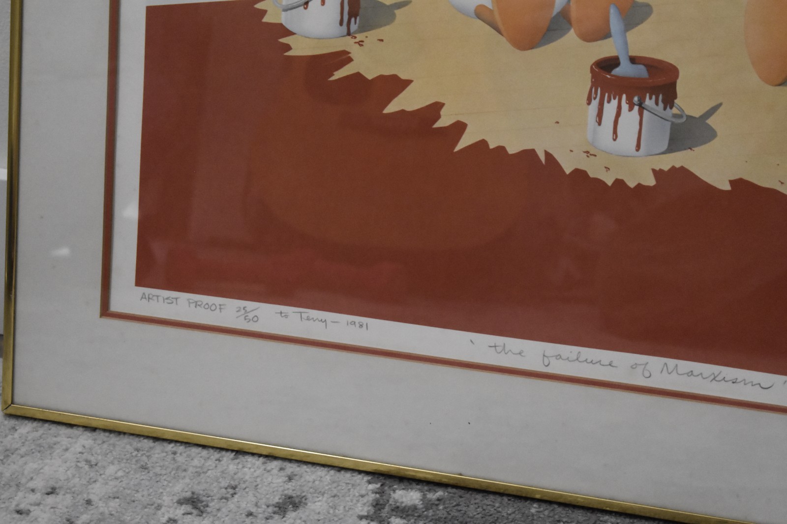Michael Bedard «Failure to Marxism» signed original w/ certificate 25/50