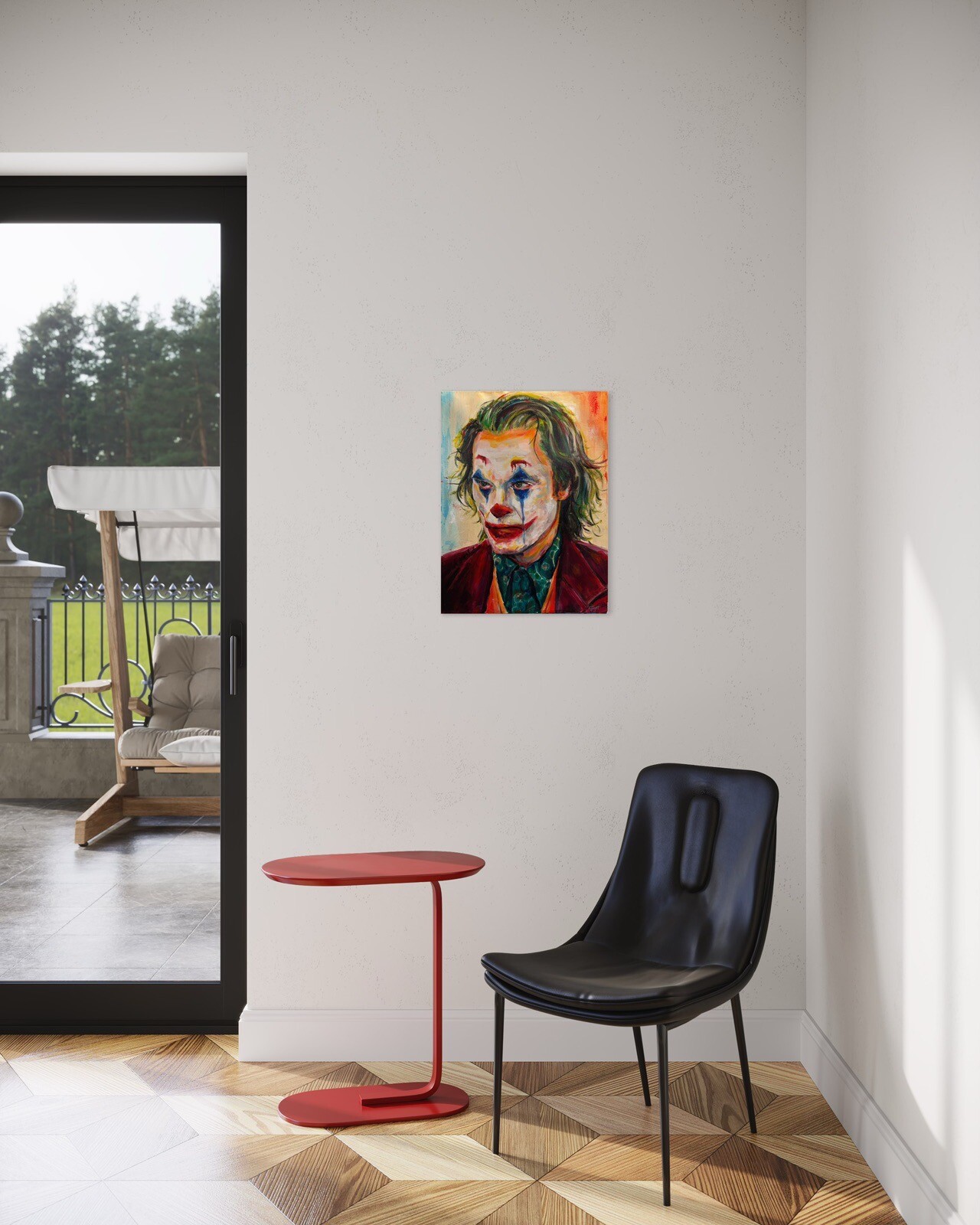The Joker – Acrylic On Canvas Original Colorful Painting Joaquin Phoenix Batman