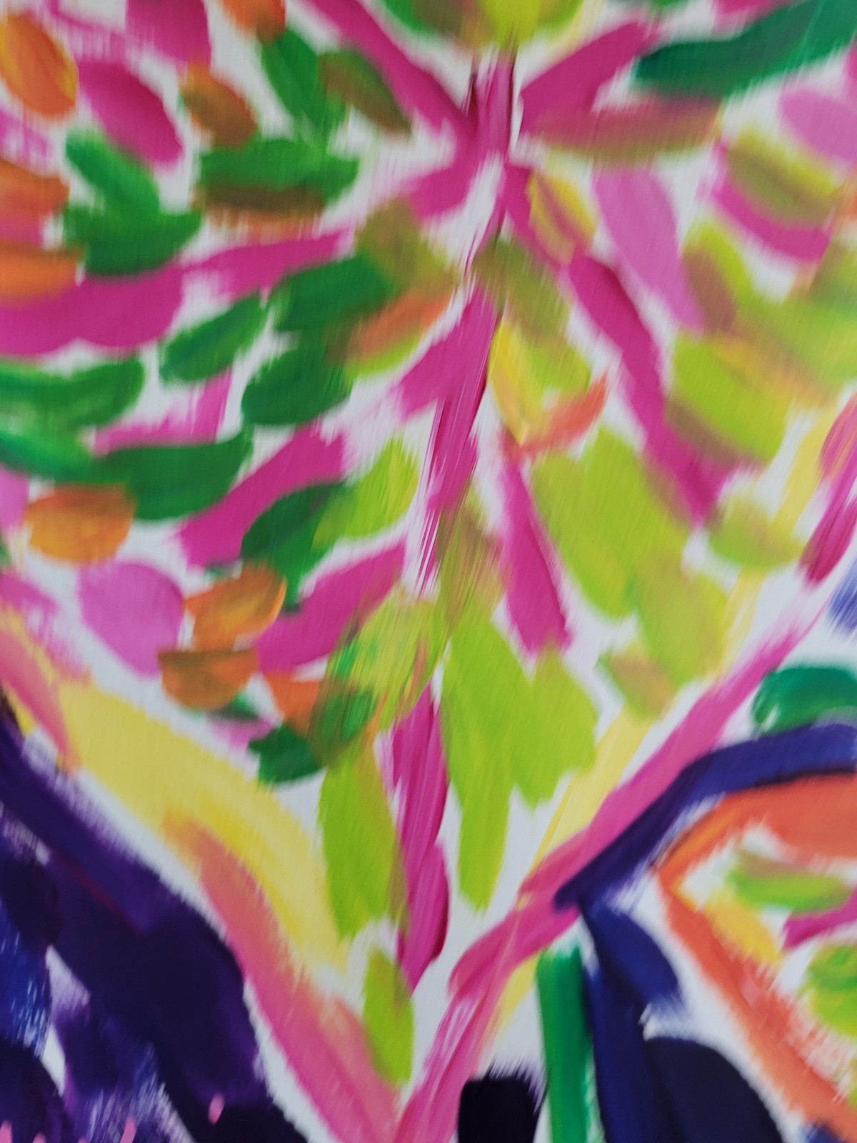 MONA VIVAR 11 x 14 Colorful Abstract Garden Plants Original Art Painting