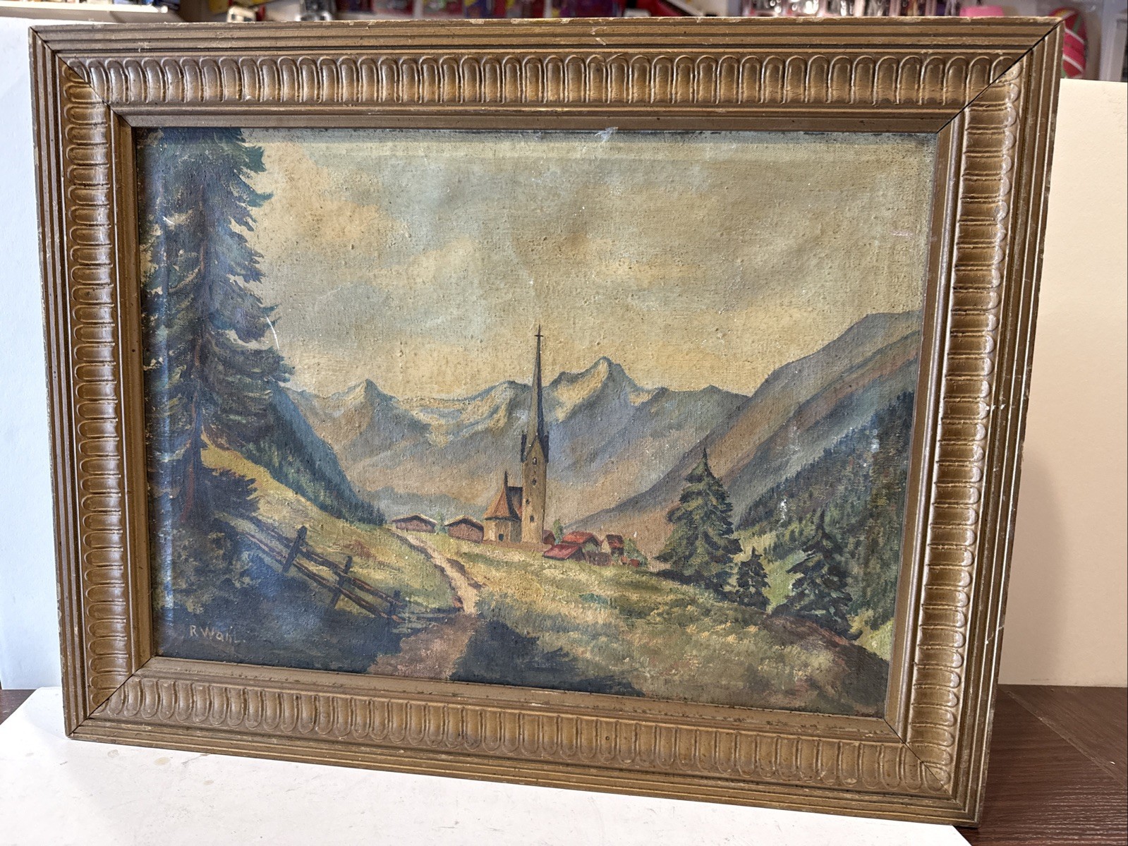Authentic 1700s Famous Artist Georg Wahl Oil On Canvas 21×17” Museum Art Austria