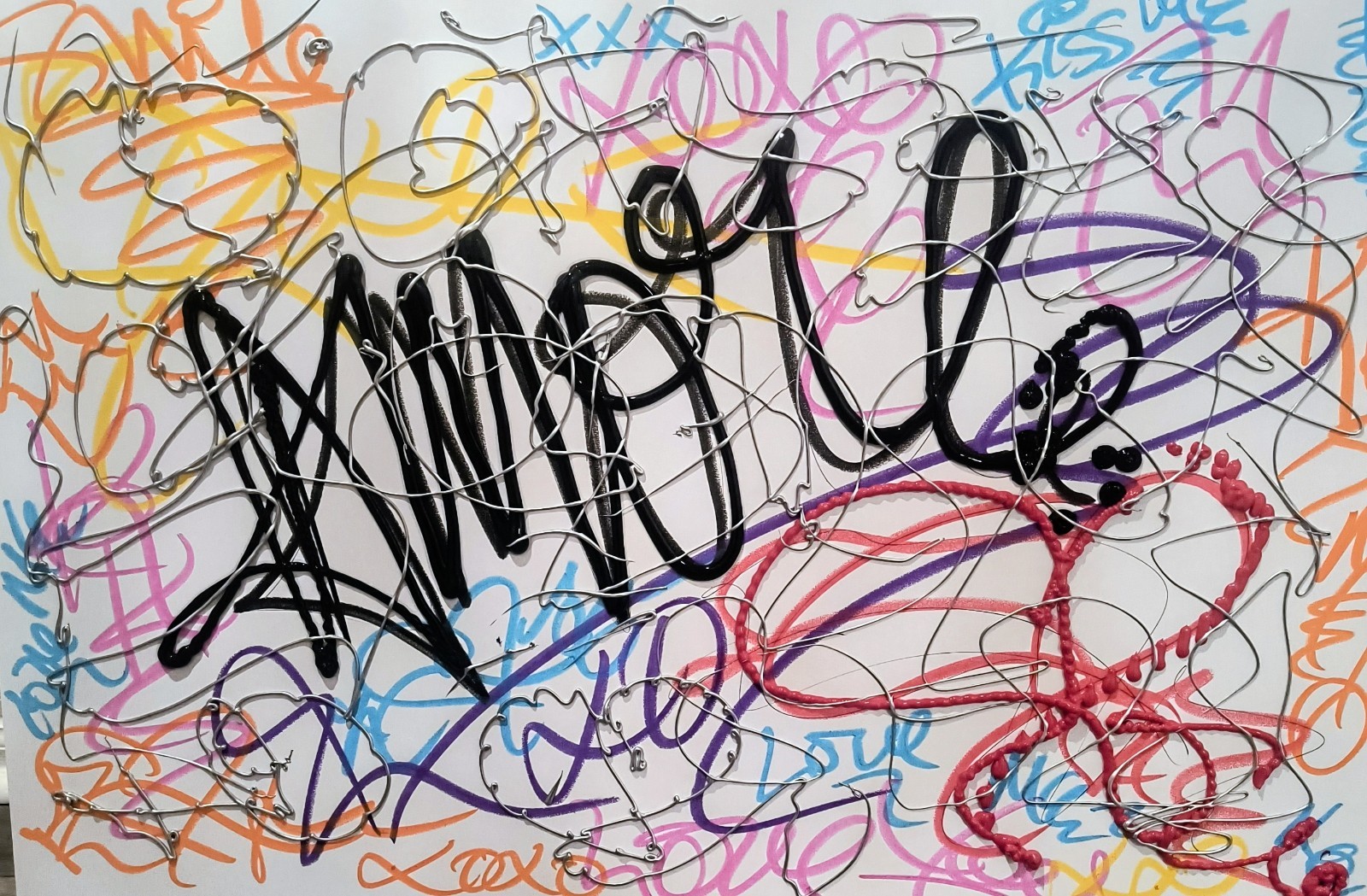 Amore , by Trey Coppland, Graffiti Acrylic Painting, 24+36 in, 2026, Signed