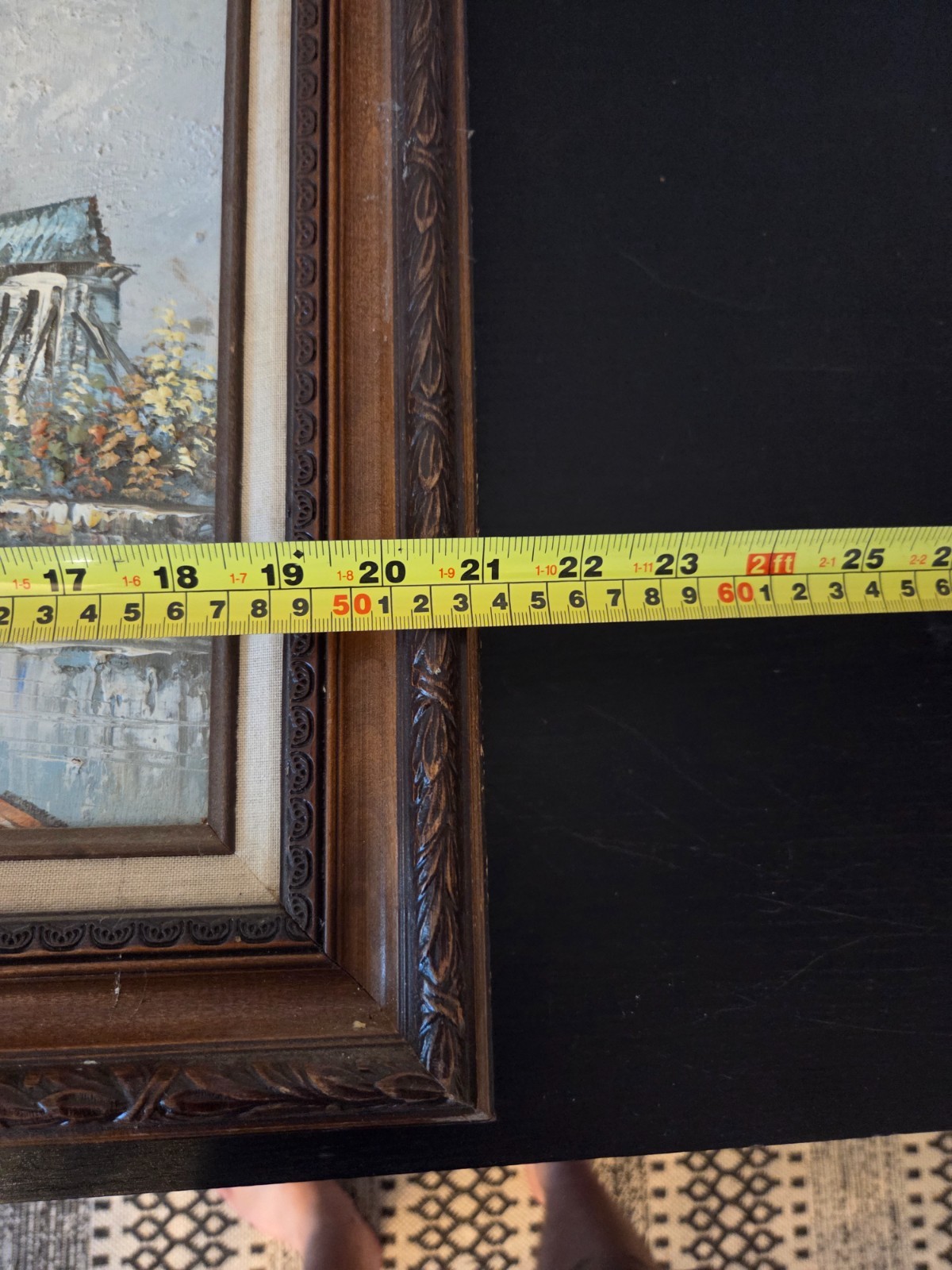 Vintage Set 2 Framed Paris Oil Paintings Decor Art Signed Caroline Burnett 17×21
