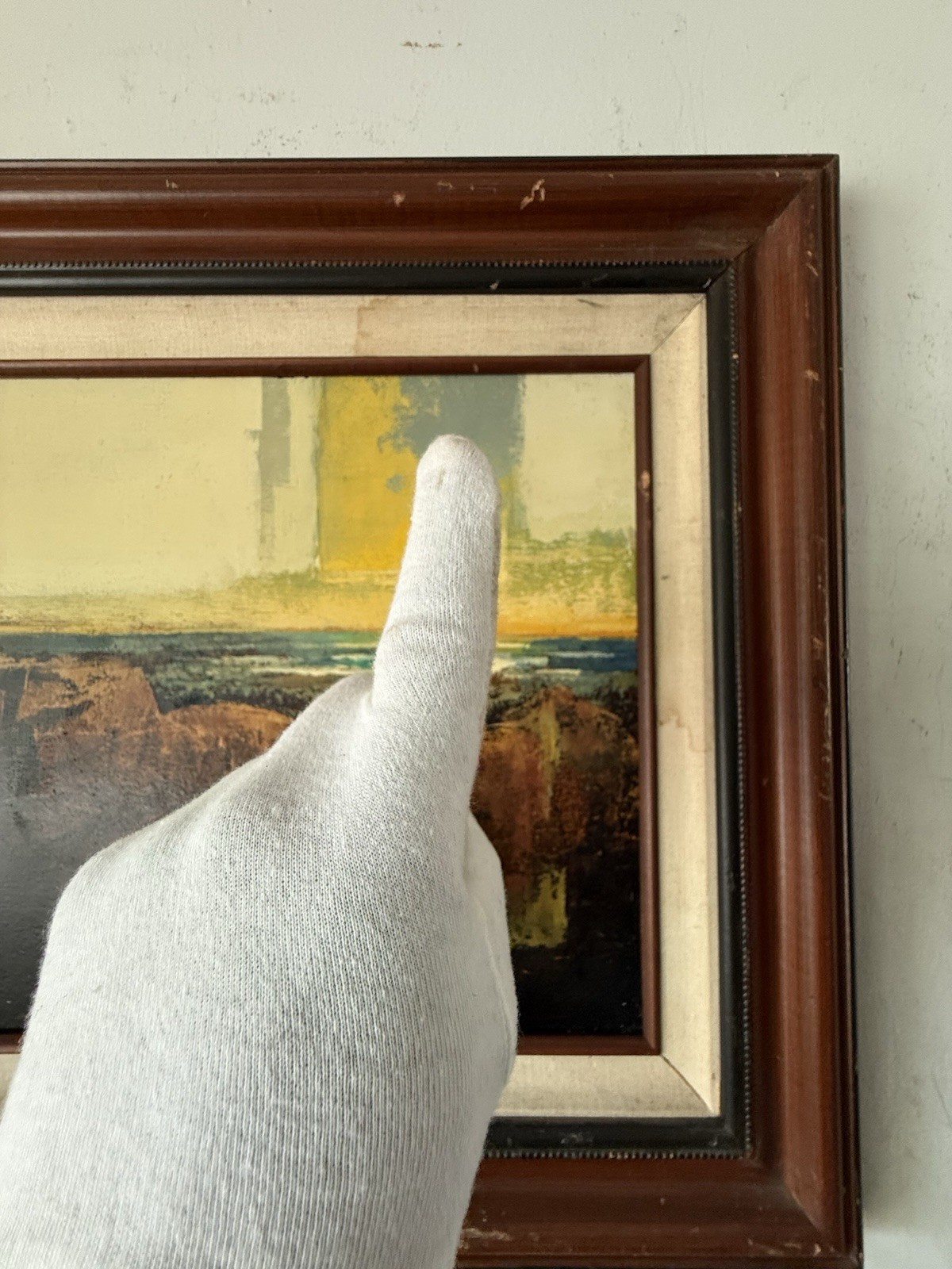 LAWRENCE HARRIS VINTAGE MODERN ABSTRACT LANDSCAPE OIL PAINTING COLORADO SPRINGS