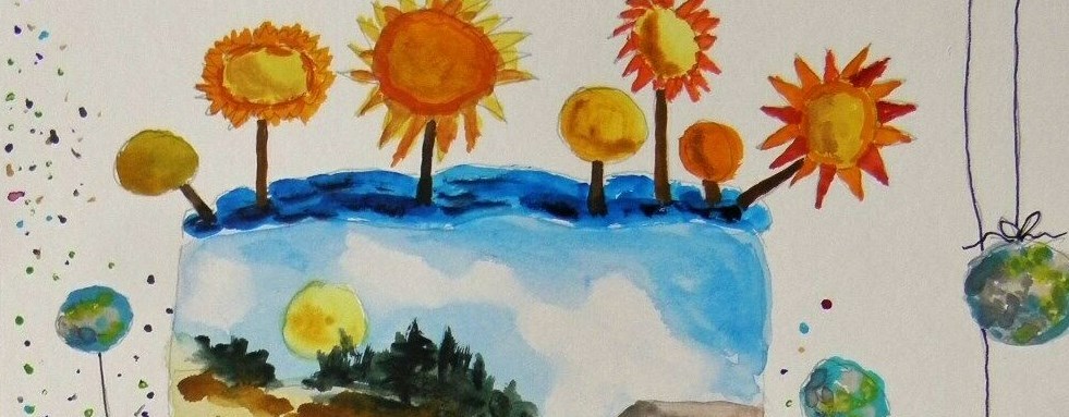 Original Bakery Sketch Cake Food Watercolor Impressionism
