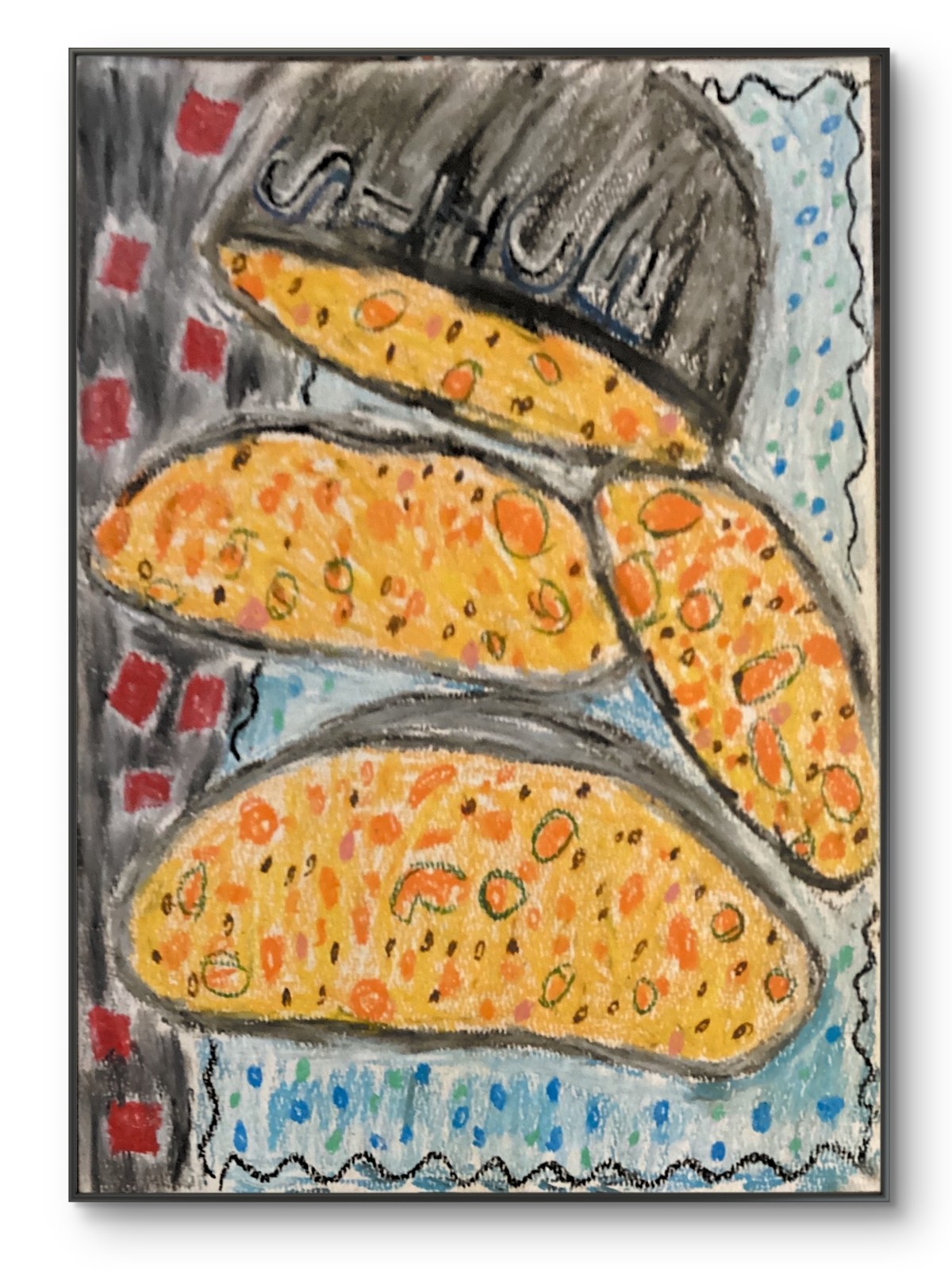 Urban Bread Textured Food Color Dinner Tablescape Original Urban Art 11×14 Paper