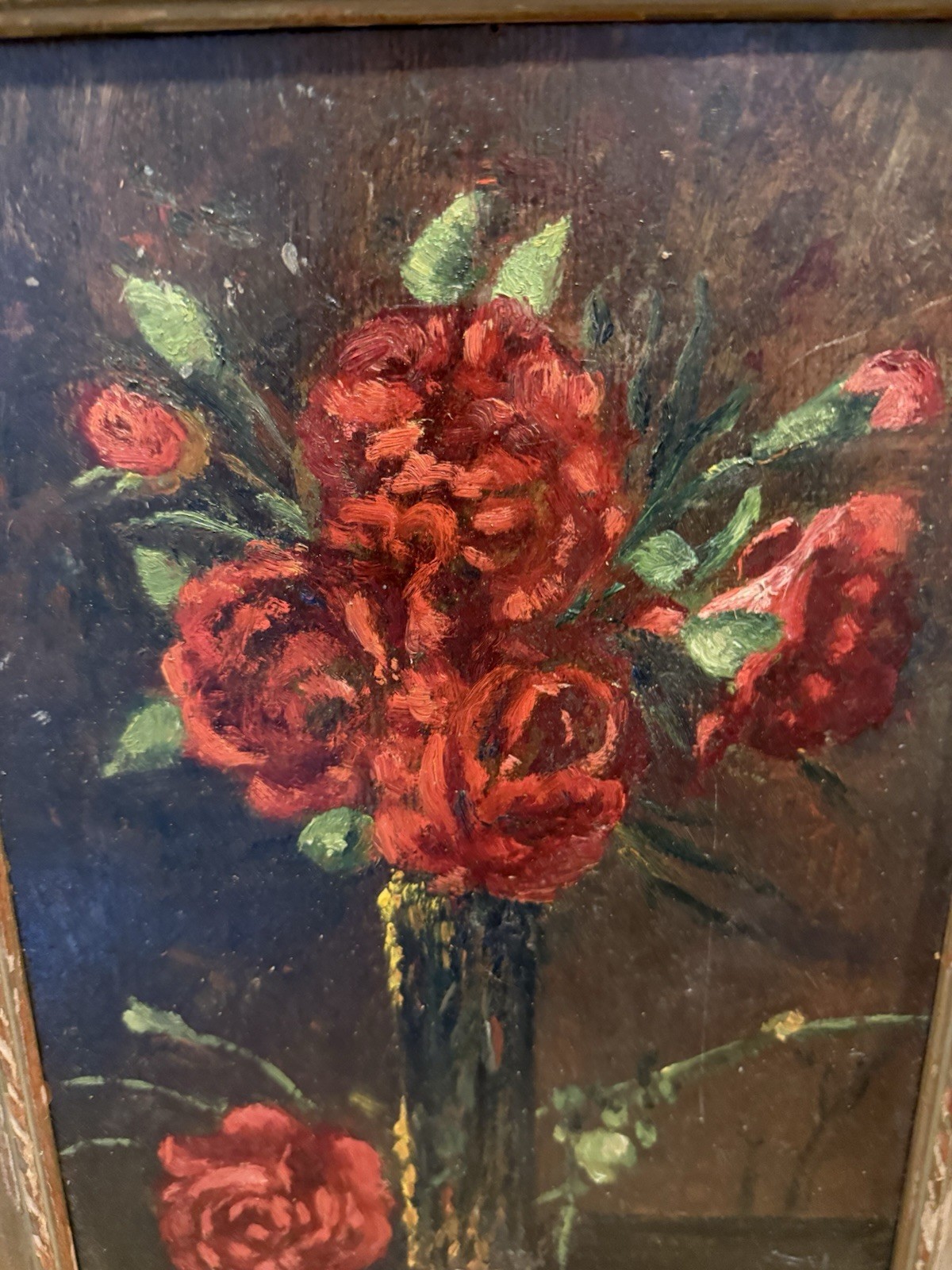 Antique Realism Oil Painting Still Life Floral Living Room, Country Farm Barn