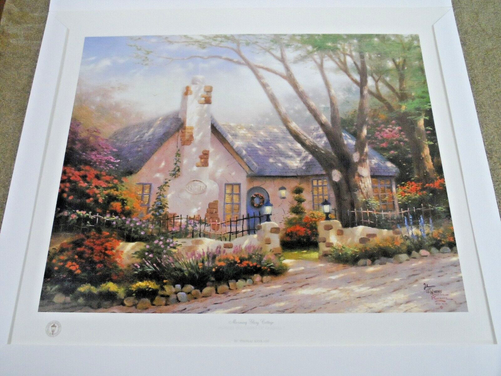 Thomas Kinkade «MORNING GLORY COTTAGE» Signed & Numbered With COA 20″ x 16″