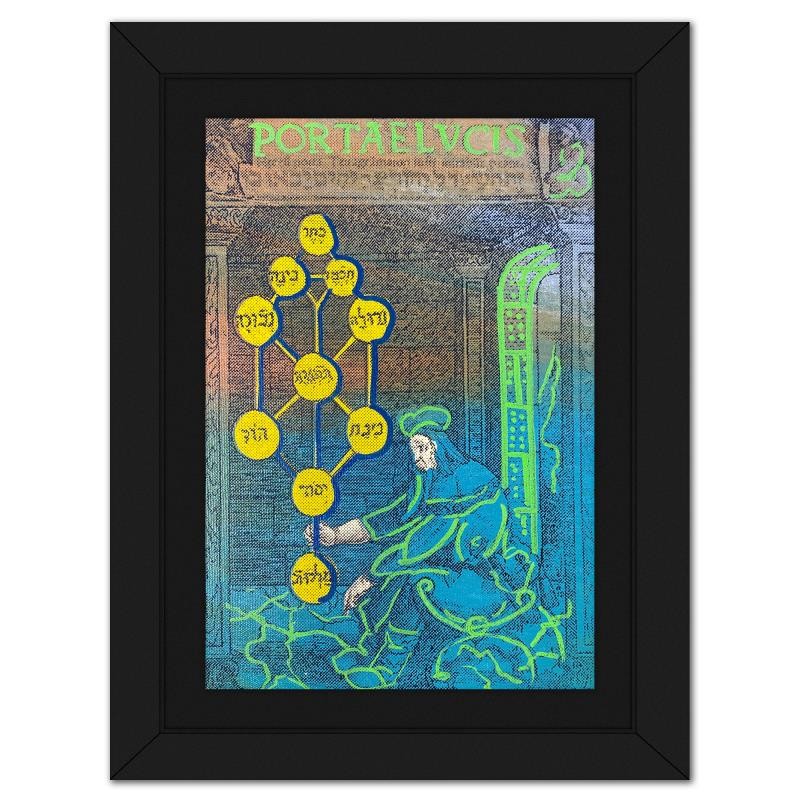 Steve Kaufman (1960-2010), «Kabbalah» Framed Mixed Media Art, 4/50