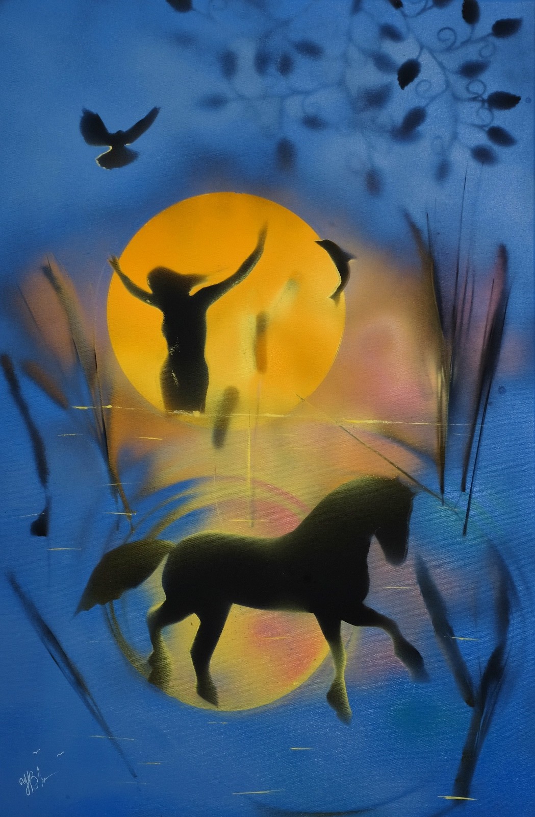 Art, Painting, «Good Mood» – Giclee on Canvas 22″x33″ by Yelena Berzon