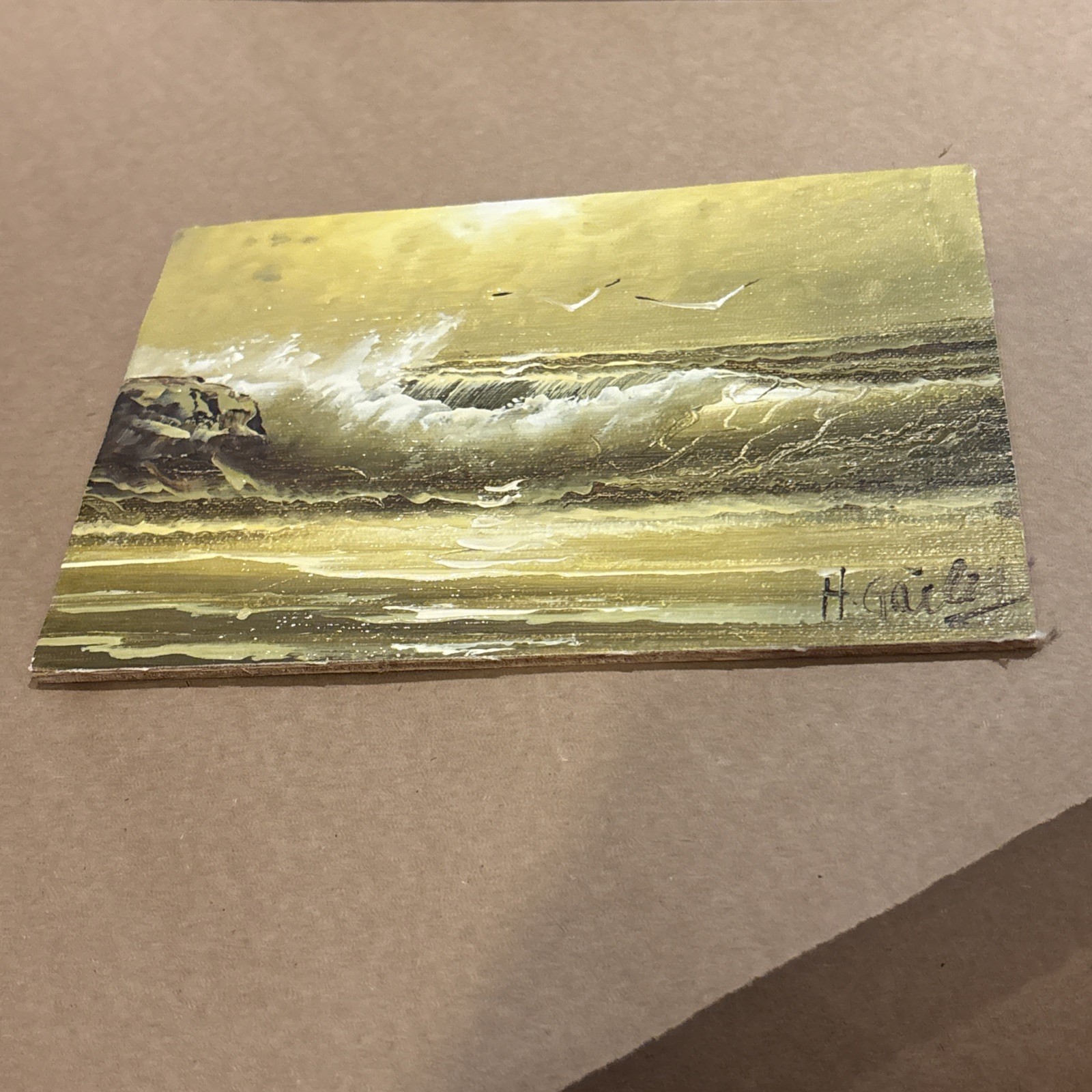 Original hand signed Oil Painting 5 x 7 inch mounted on board
