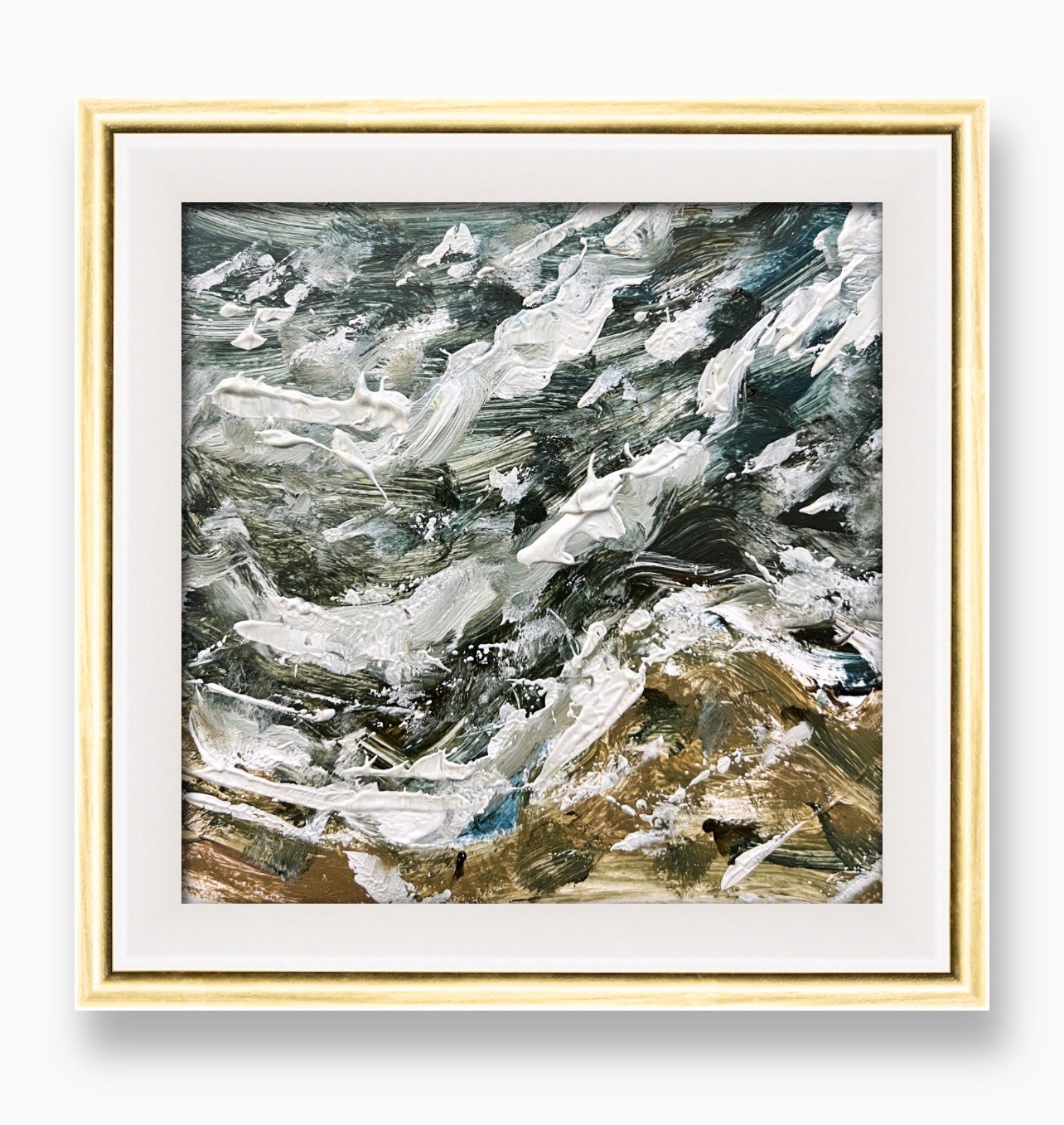 Outer Banks NC Ocean Expressive Art • Textured Seascape • Beach House Wall Decor
