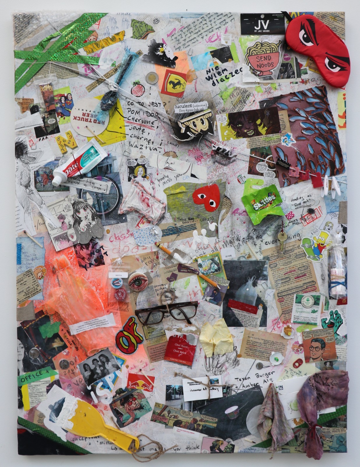 Layers* on White (2018), Vincent Chorabik, Mixed Media on Canvas, Painting*