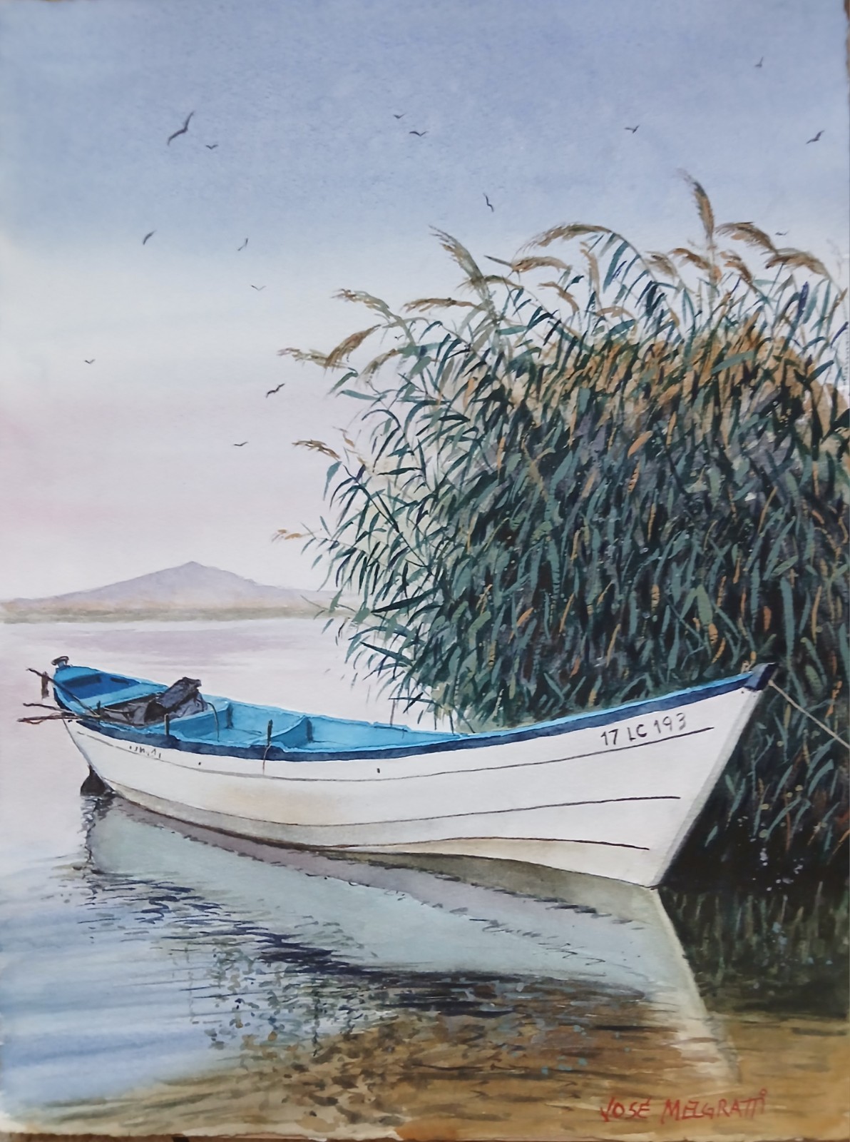Original Painting in Watercolor «Calmness” 16″x 12» NOT A PRINT
