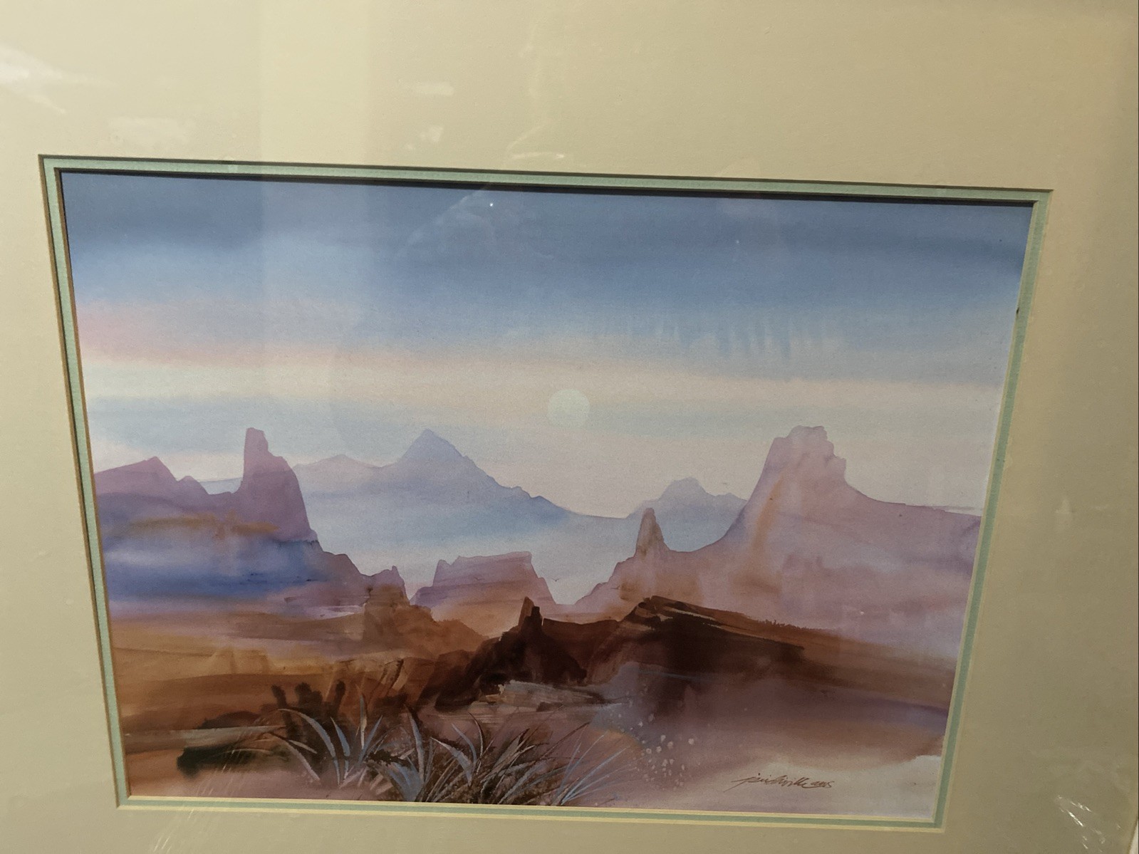 Jim Prindiville Original Watercolor «Sonoran Desert» 11.5×15.5in. print.