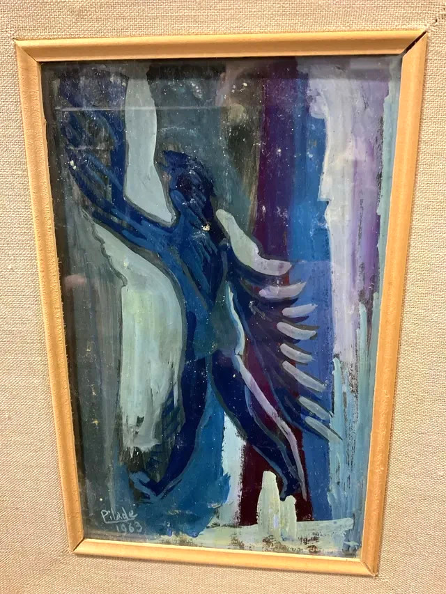VTG Tuscan Expressionism Oil Painting Italian 1963 Livorno School Signed Pilade