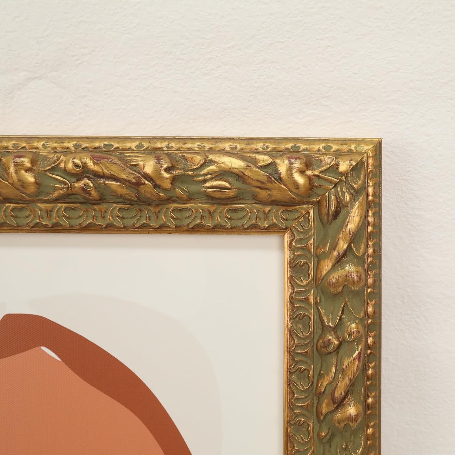 Solid Wood Ornate Canvas Frame for 12×16 Oil Painting Art Prints, Golden Fram…