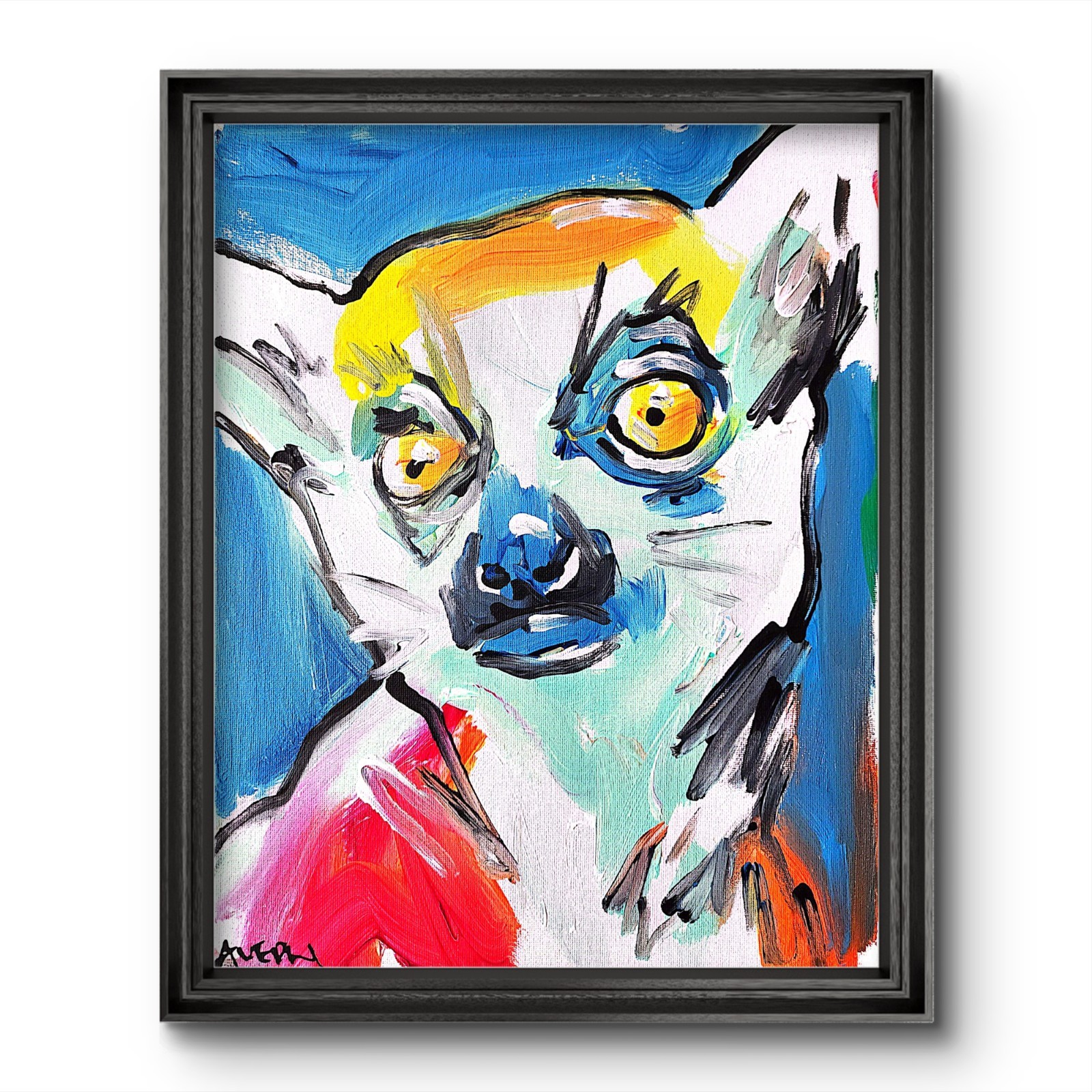Aleph Original Art 14×11 Abstract Expressionist Original Painting Canvas
