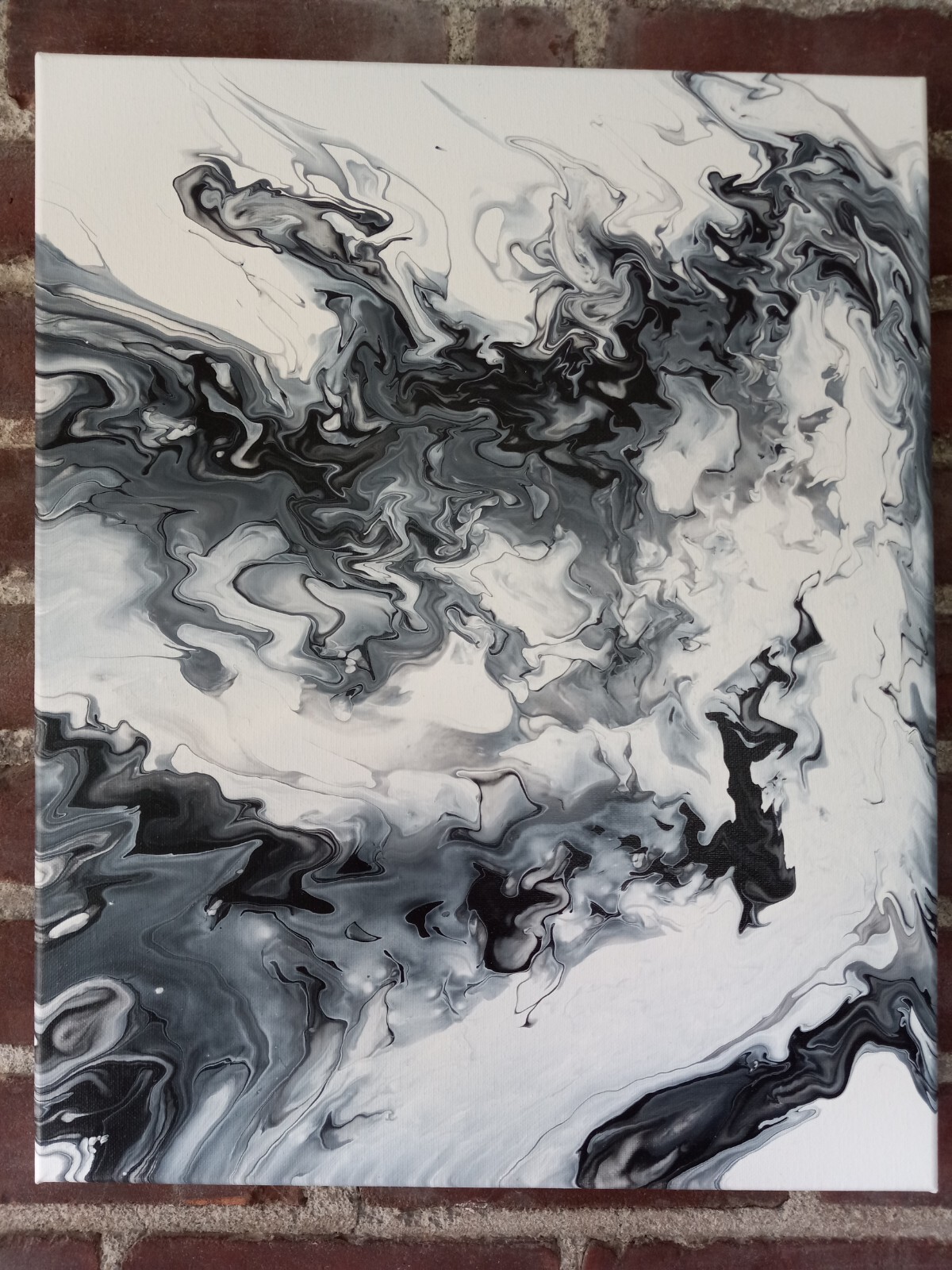 Original Acrylic Pour Painting Abstract Art signed canvas